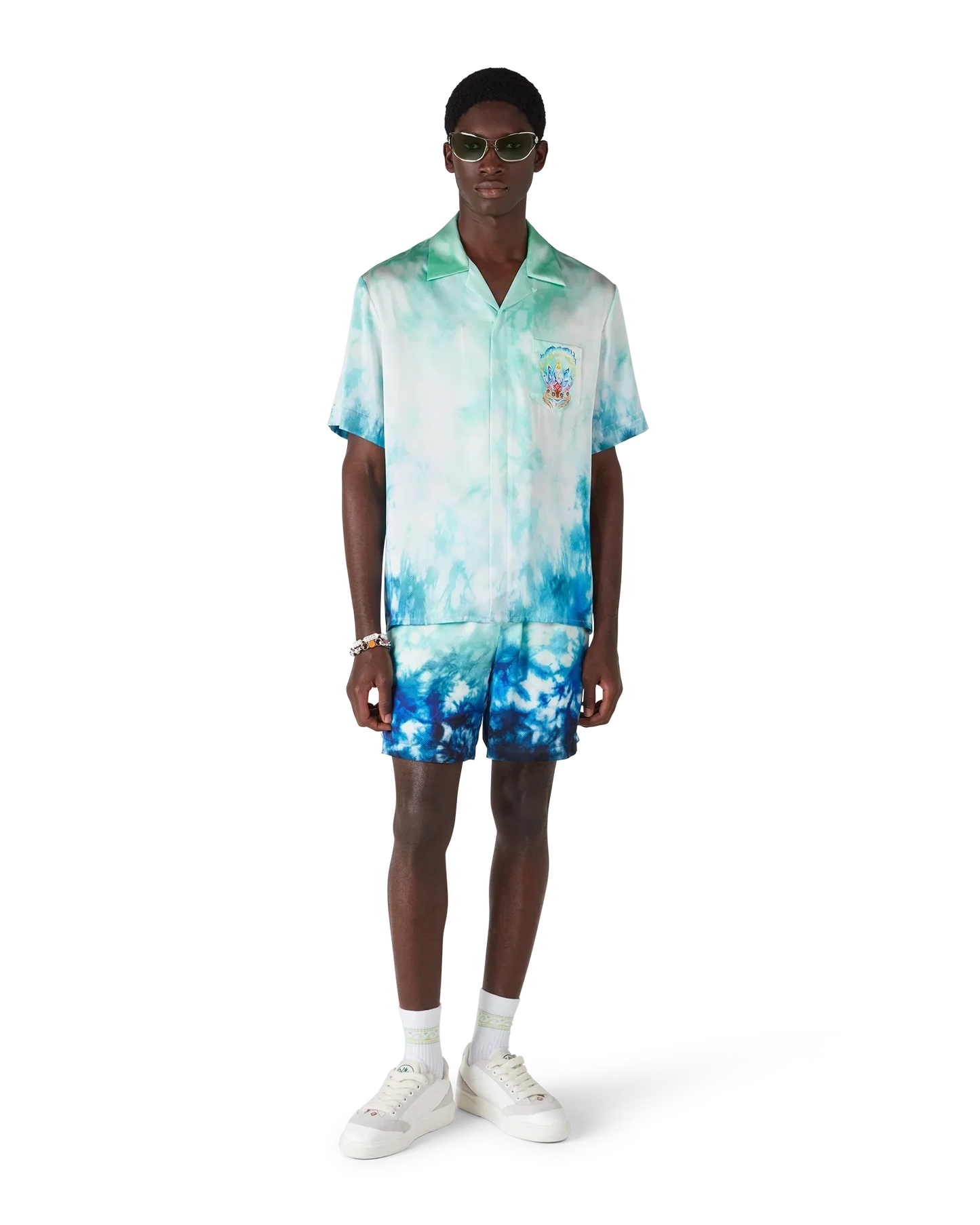 Surf Lotus Short Sleeve Silk Shirt | Casablanca Paris | Image 2