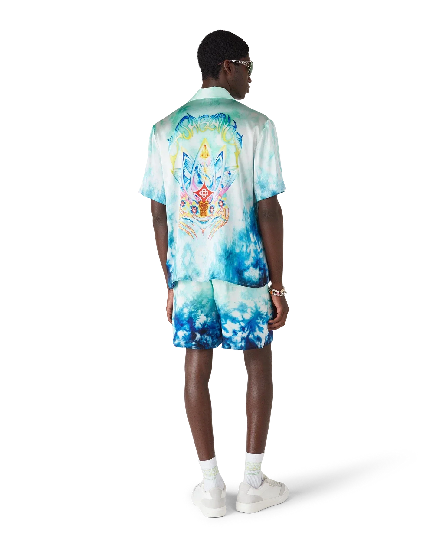 Surf Lotus Short Sleeve Silk Shirt | Casablanca Paris | Image 4
