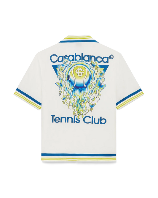 Tennis Club Short Sleeve Silk Shirt | Casablanca Paris | Image 1