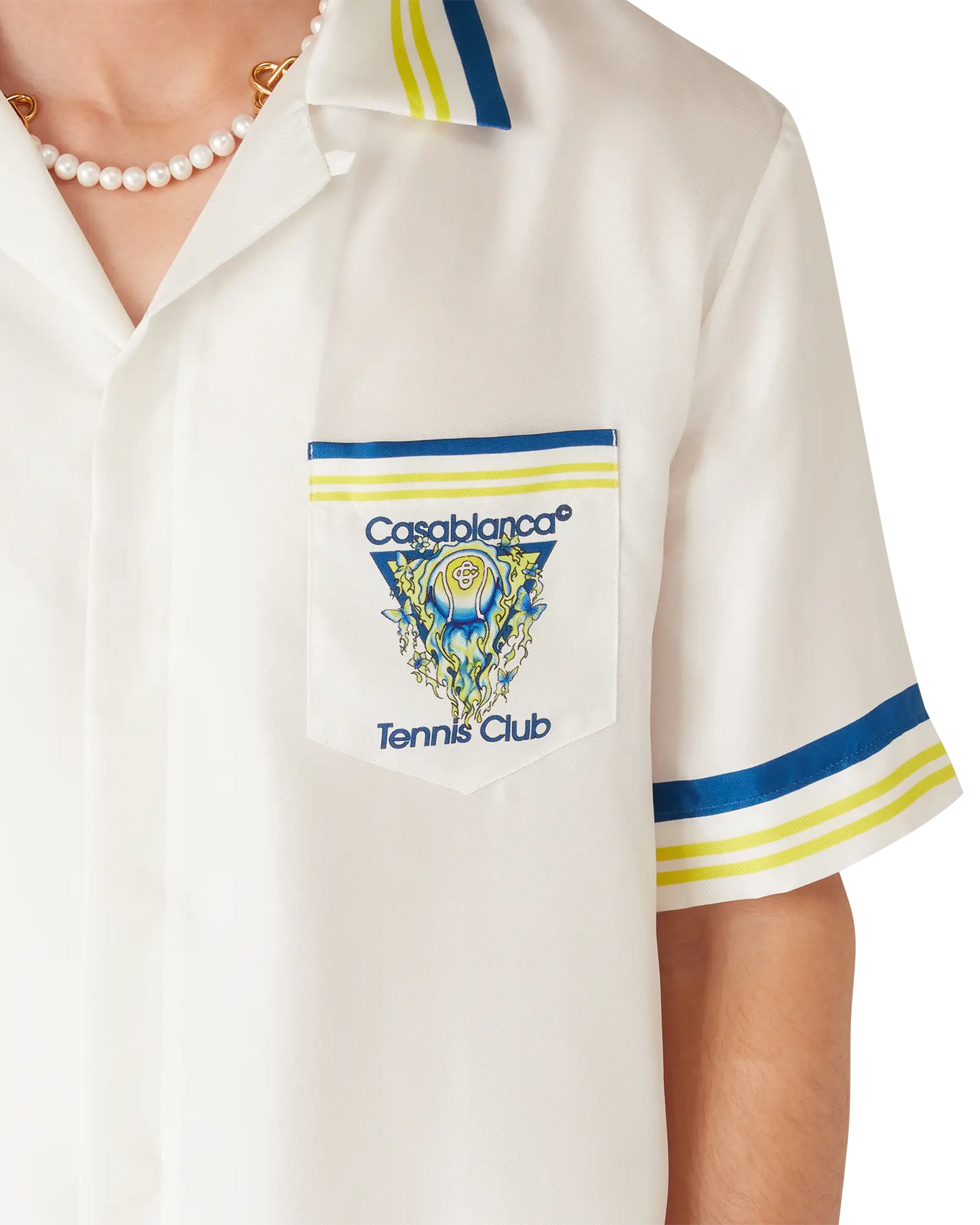 Tennis Club Short Sleeve Silk Shirt | Casablanca Paris | Image 5