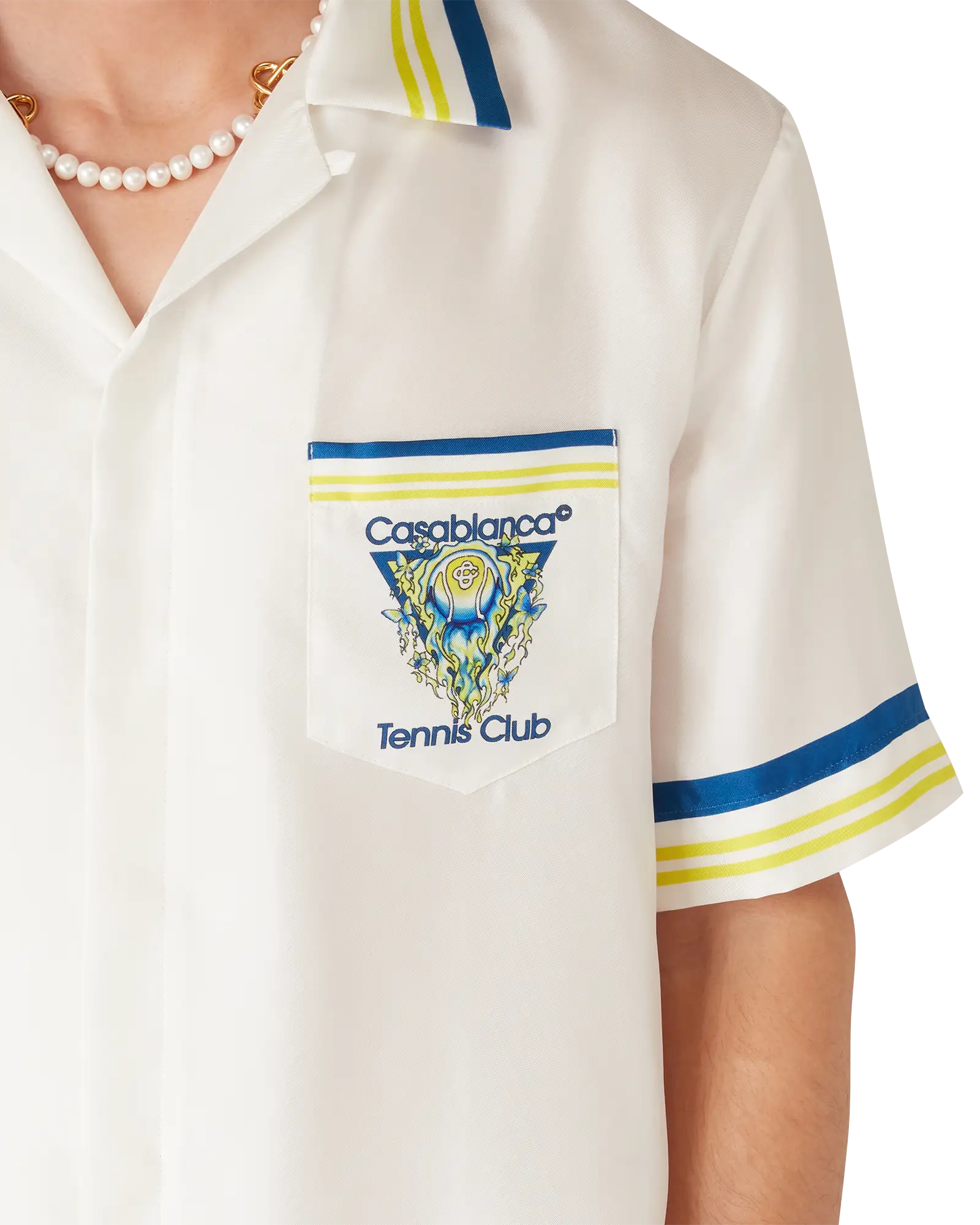 Tennis Club Short Sleeve Silk Shirt | Casablanca Paris | Image 5