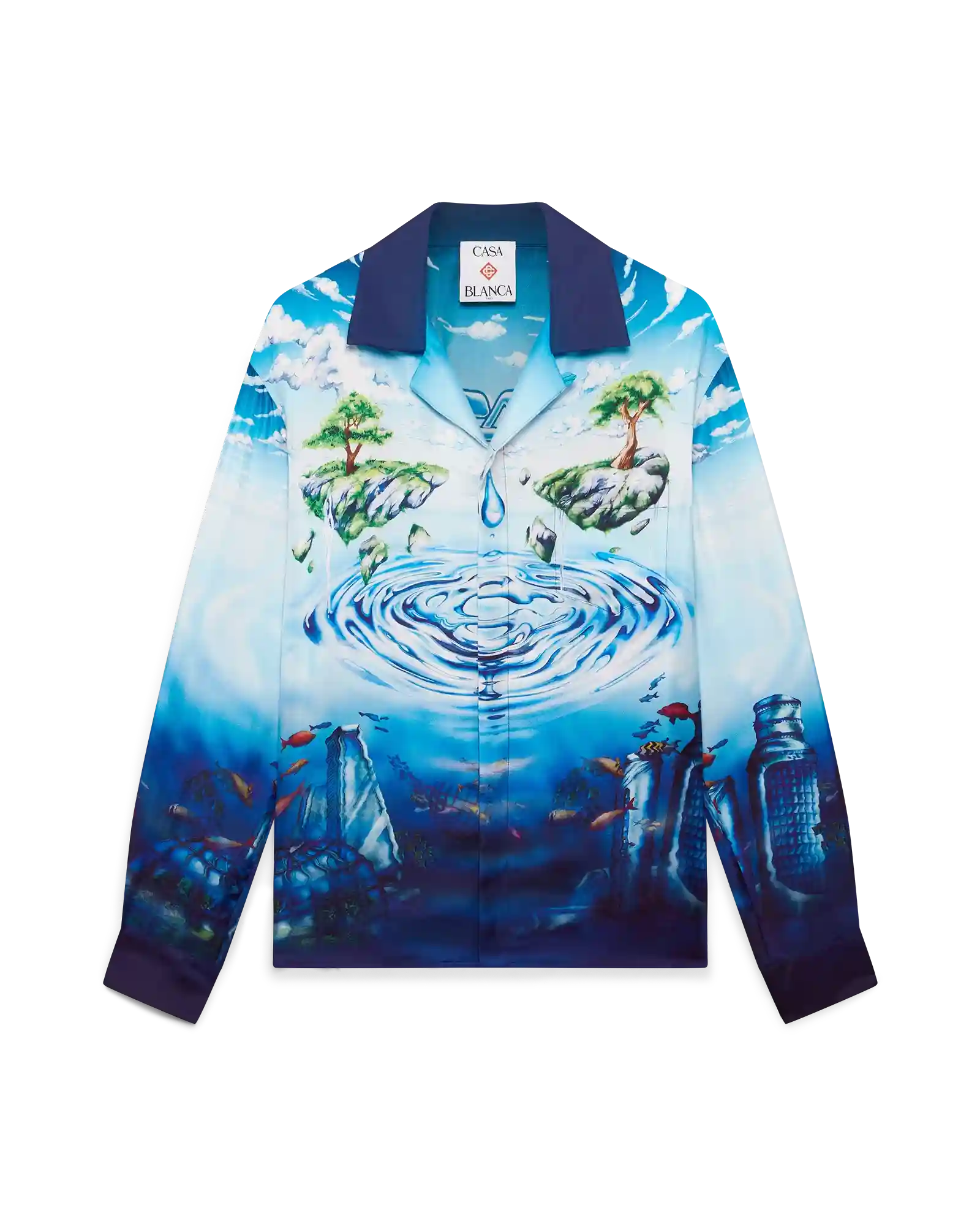 Lost Atlantis Long Sleeve Silk Shirt | Casablanca Paris | Image 1