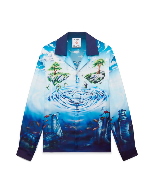 Lost Atlantis Long Sleeve Silk Shirt | Casablanca Paris | Image 1