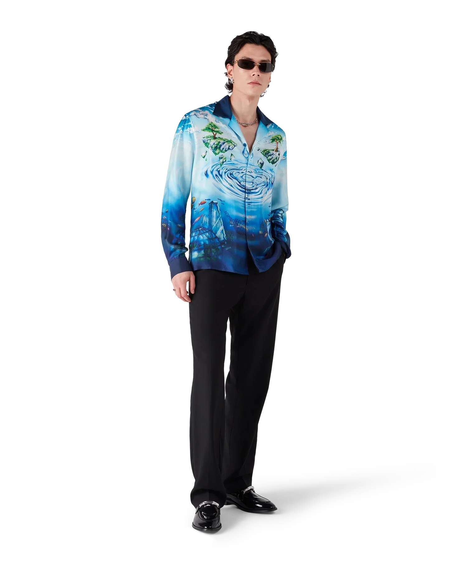 Lost Atlantis Long Sleeve Silk Shirt | Casablanca Paris | Image 2