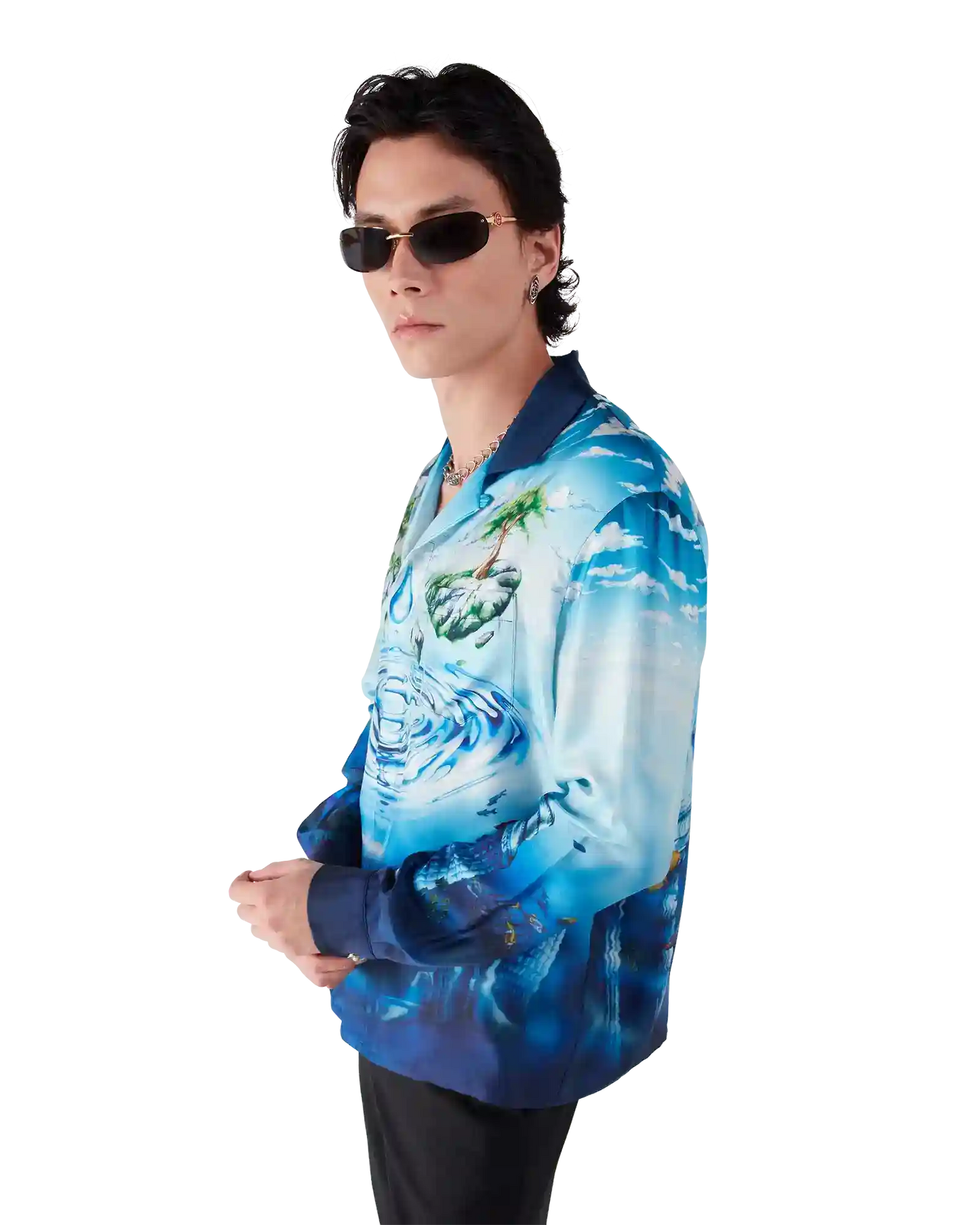 Lost Atlantis Long Sleeve Silk Shirt | Casablanca Paris | Image 4