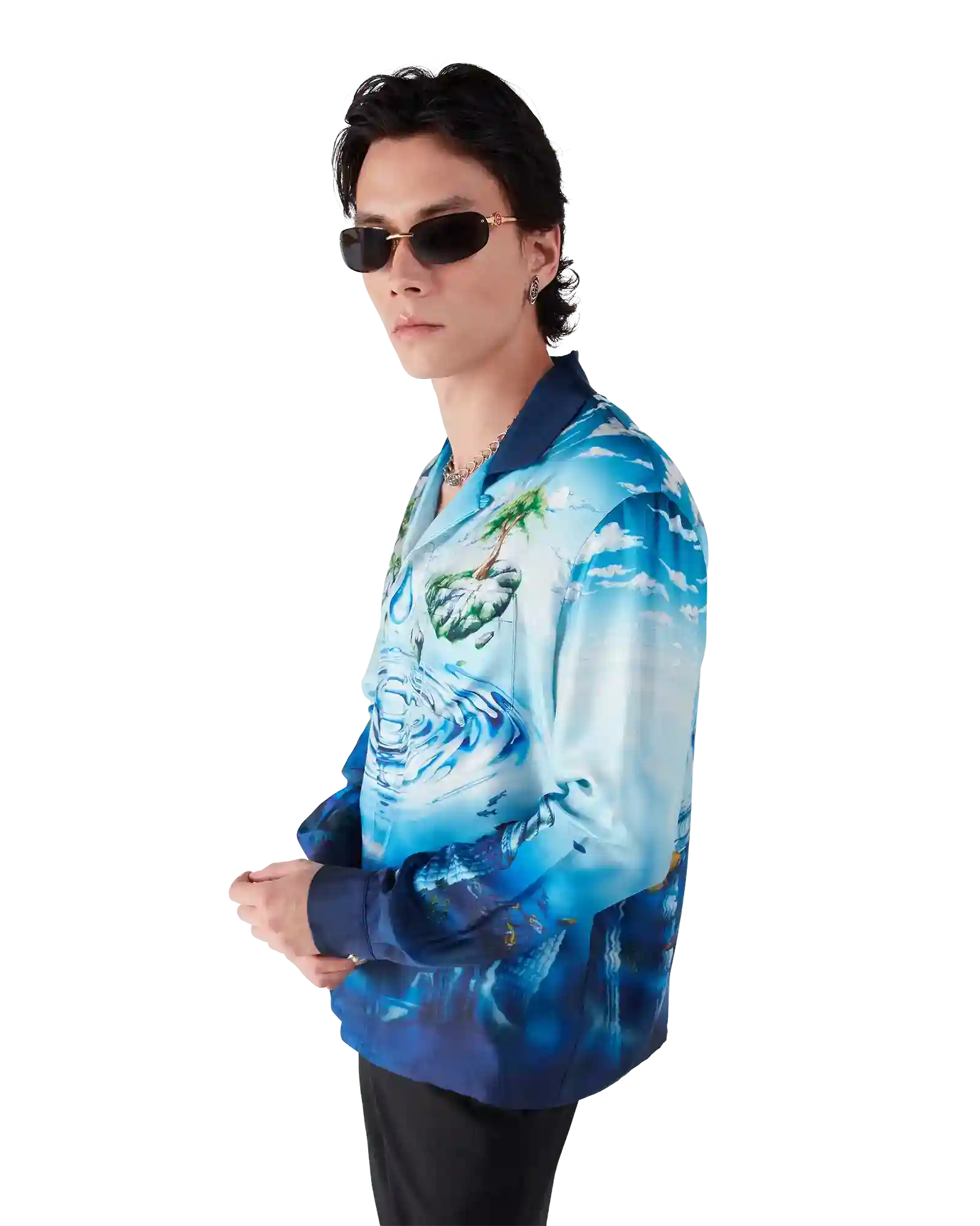 Lost Atlantis Long Sleeve Silk Shirt | Casablanca Paris | Image 4