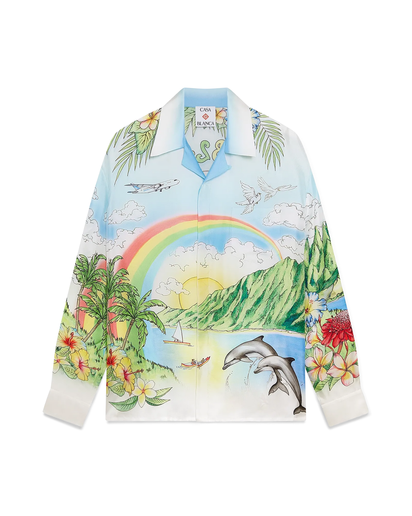 Aloha Long Sleeve Silk Shirt | Casablanca Paris | Image 1