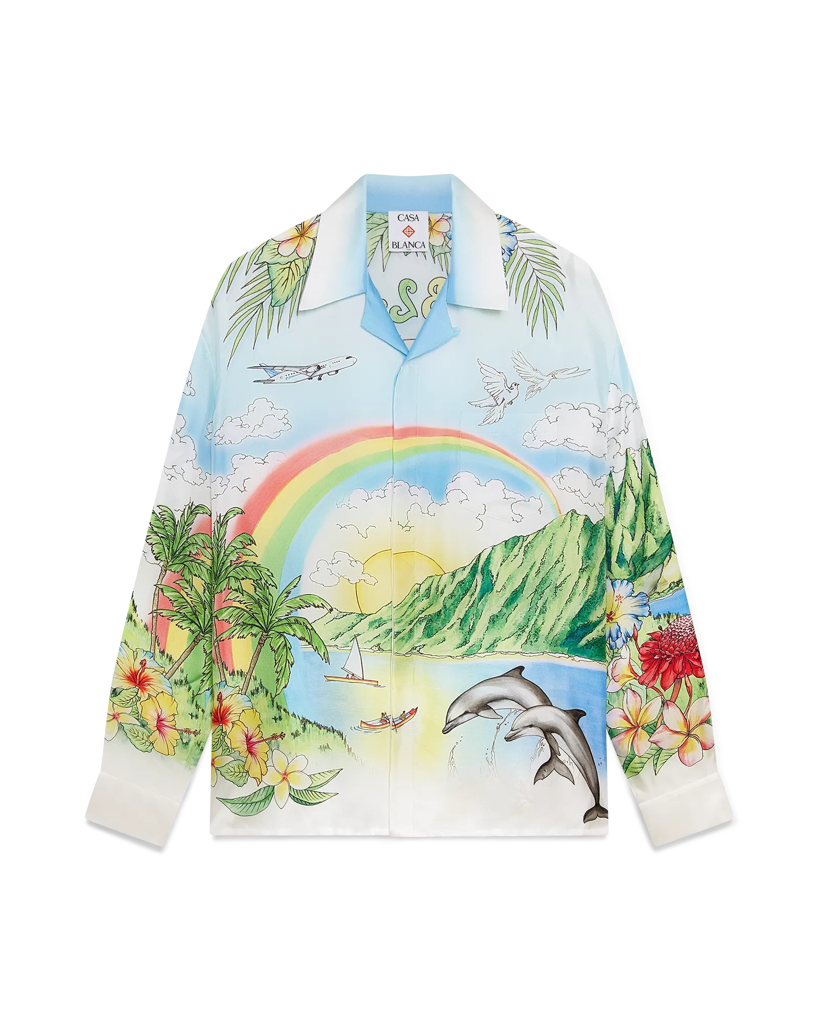 Aloha Long Sleeve Silk Shirt | Casablanca Paris | Image 1