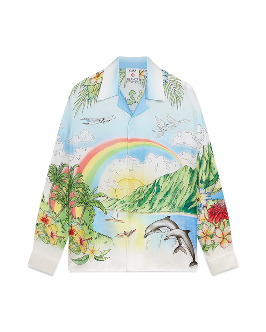 Aloha Long Sleeve Silk Shirt | Casablanca Paris | Image 1