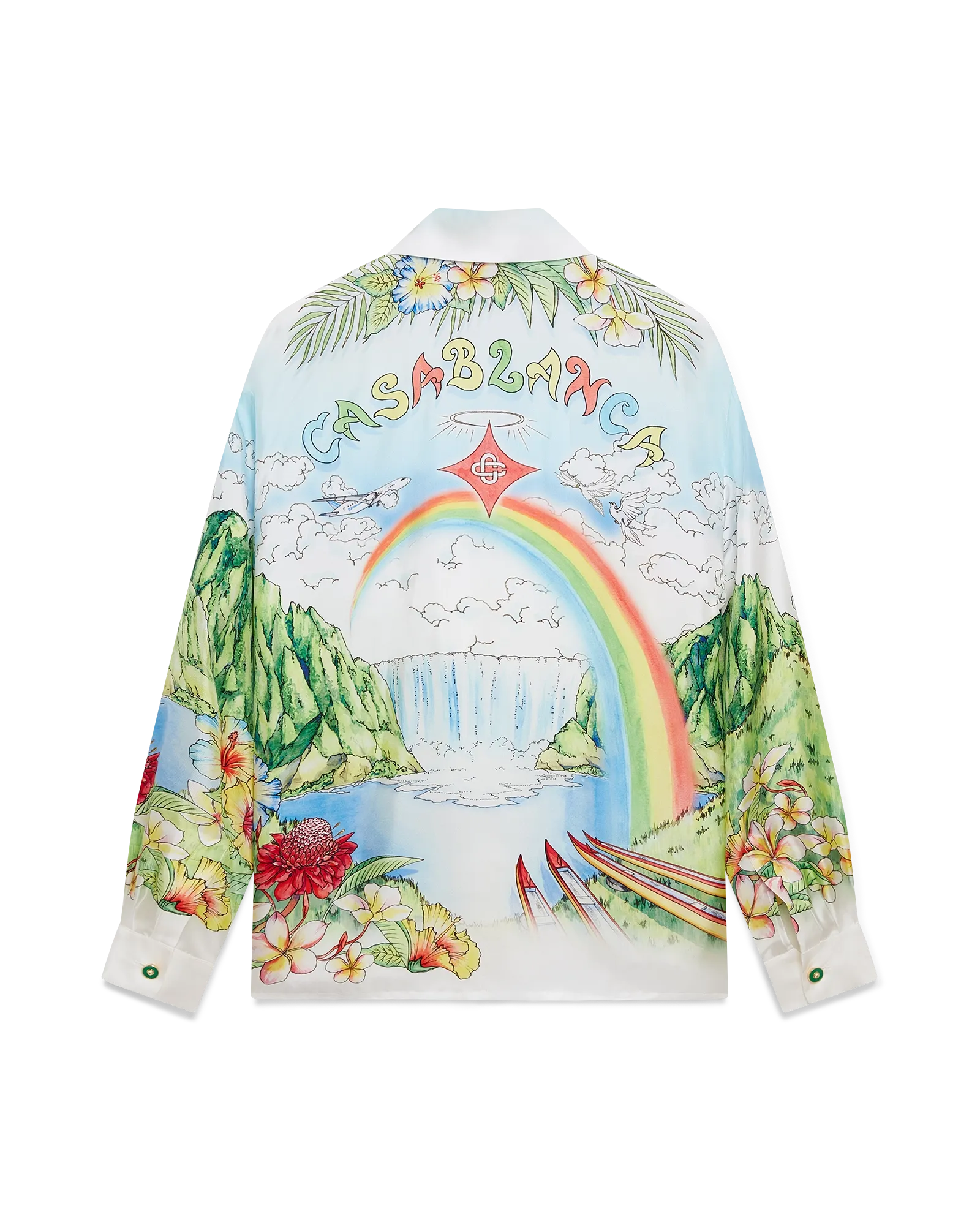 Aloha Long Sleeve Silk Shirt | Casablanca Paris | Image 6
