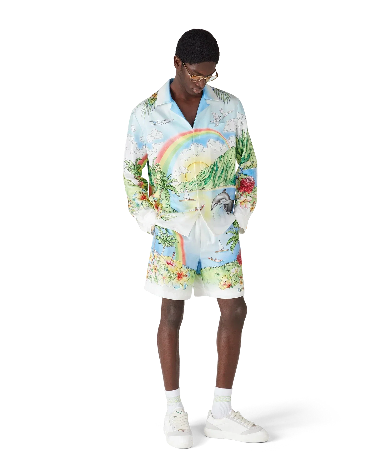 Aloha Long Sleeve Silk Shirt | Casablanca Paris | Image 2