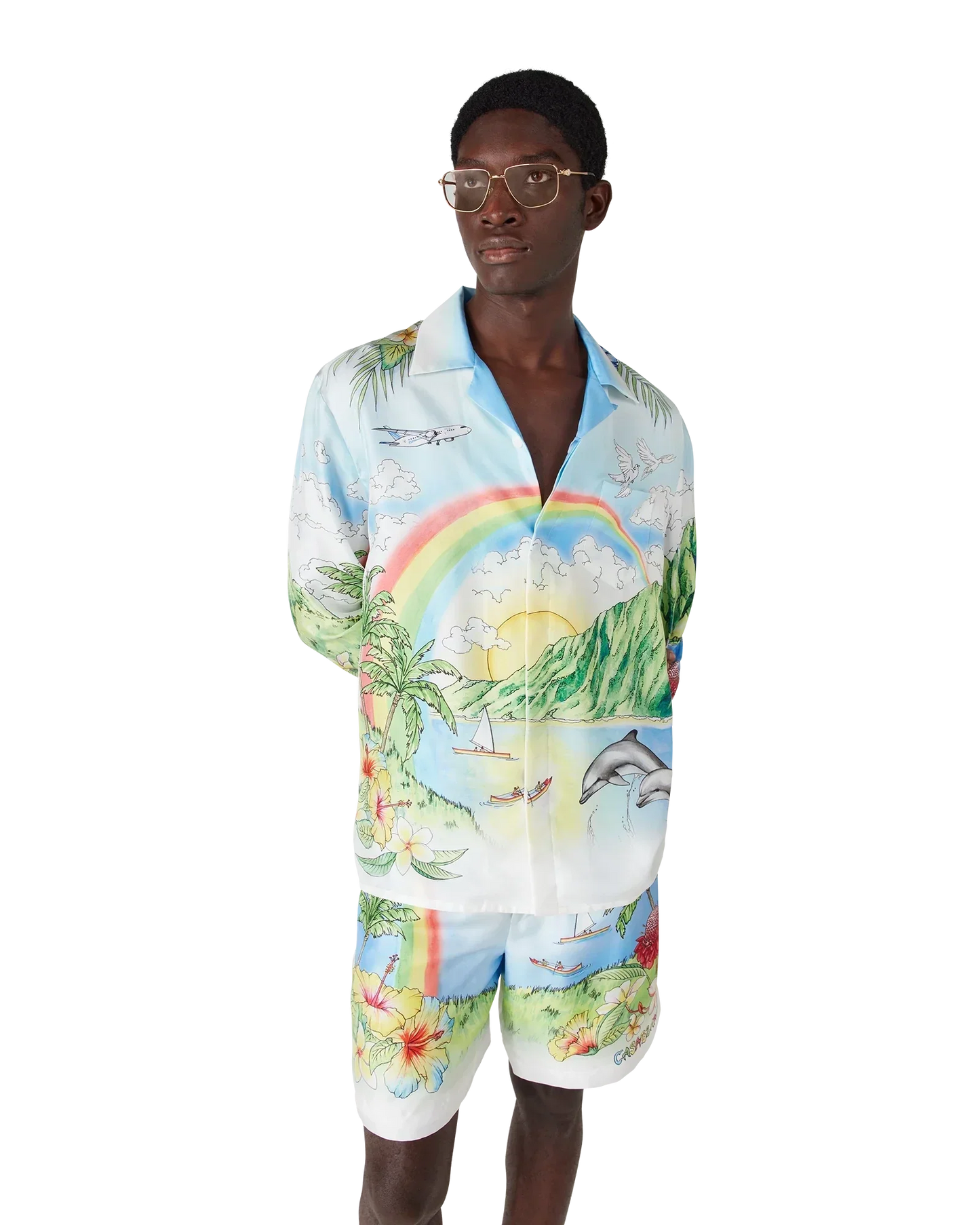 Aloha Long Sleeve Silk Shirt | Casablanca Paris | Image 4