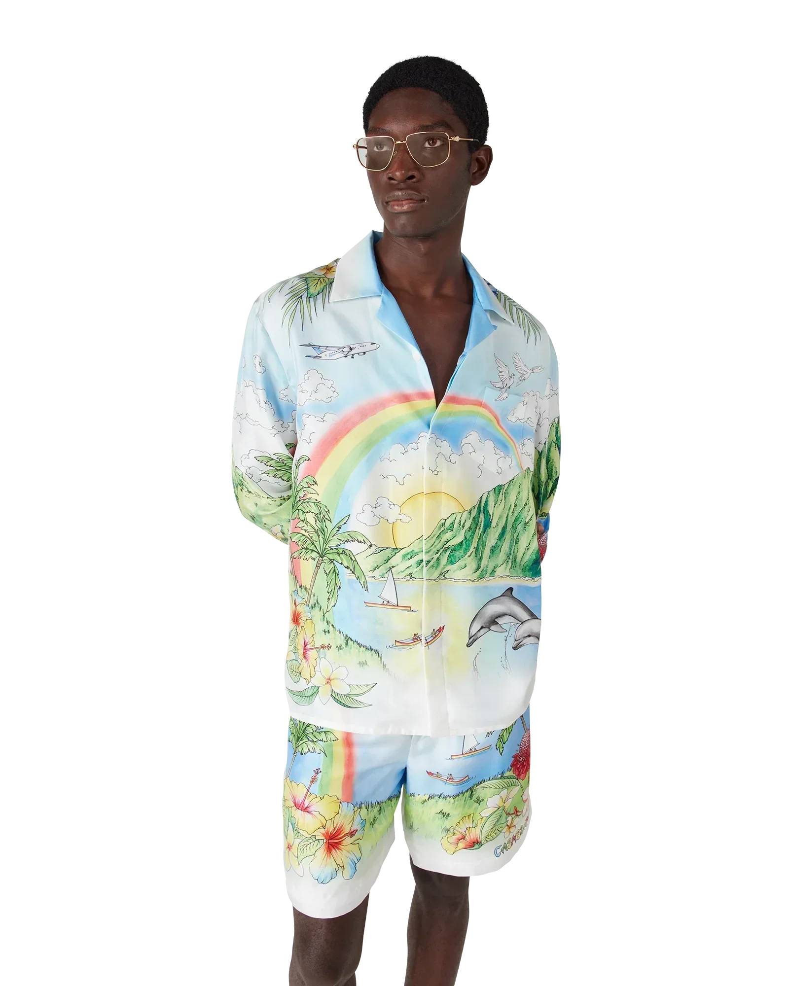 Aloha Long Sleeve Silk Shirt | Casablanca Paris | Image 4