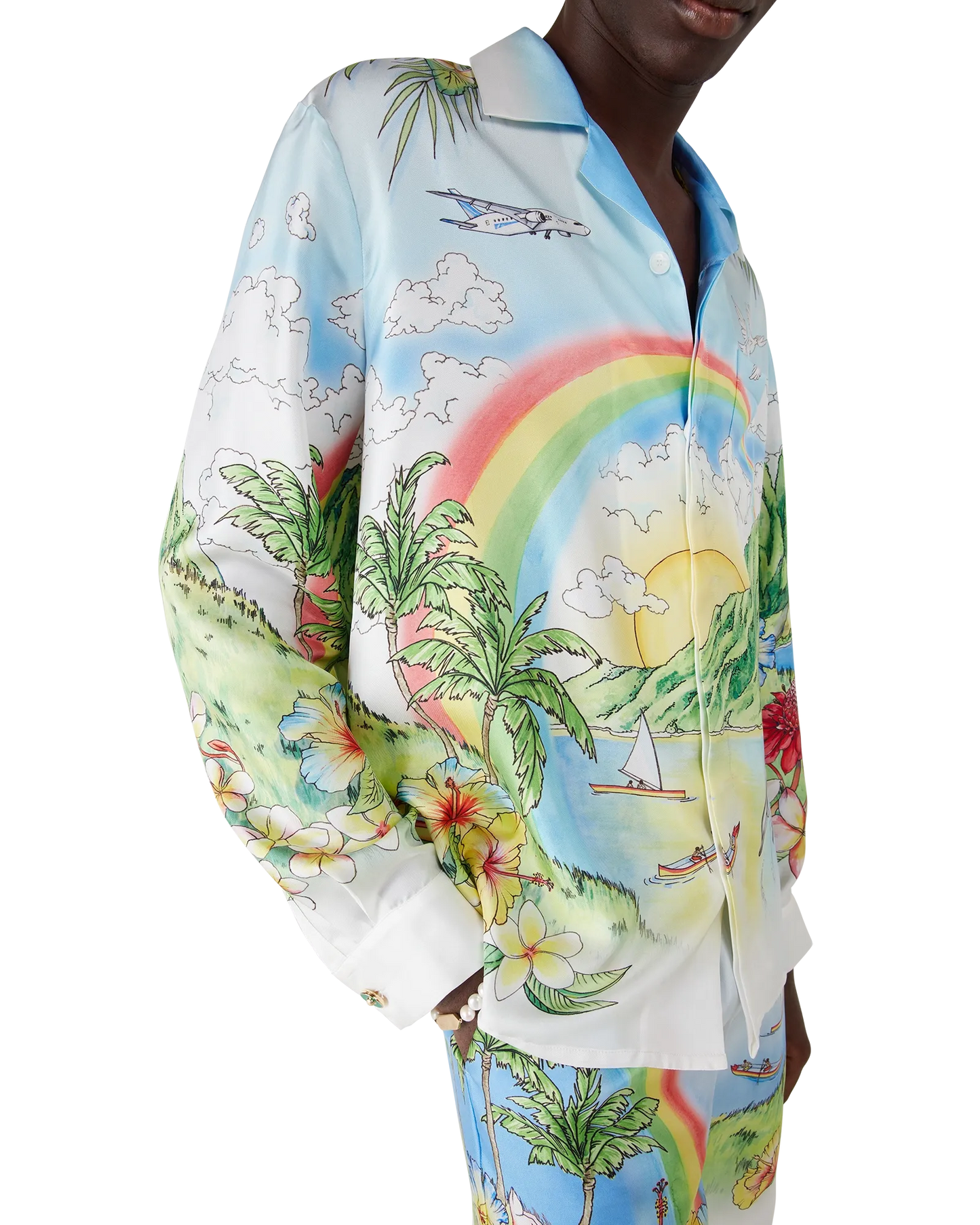 Aloha Long Sleeve Silk Shirt | Casablanca Paris | Image 5