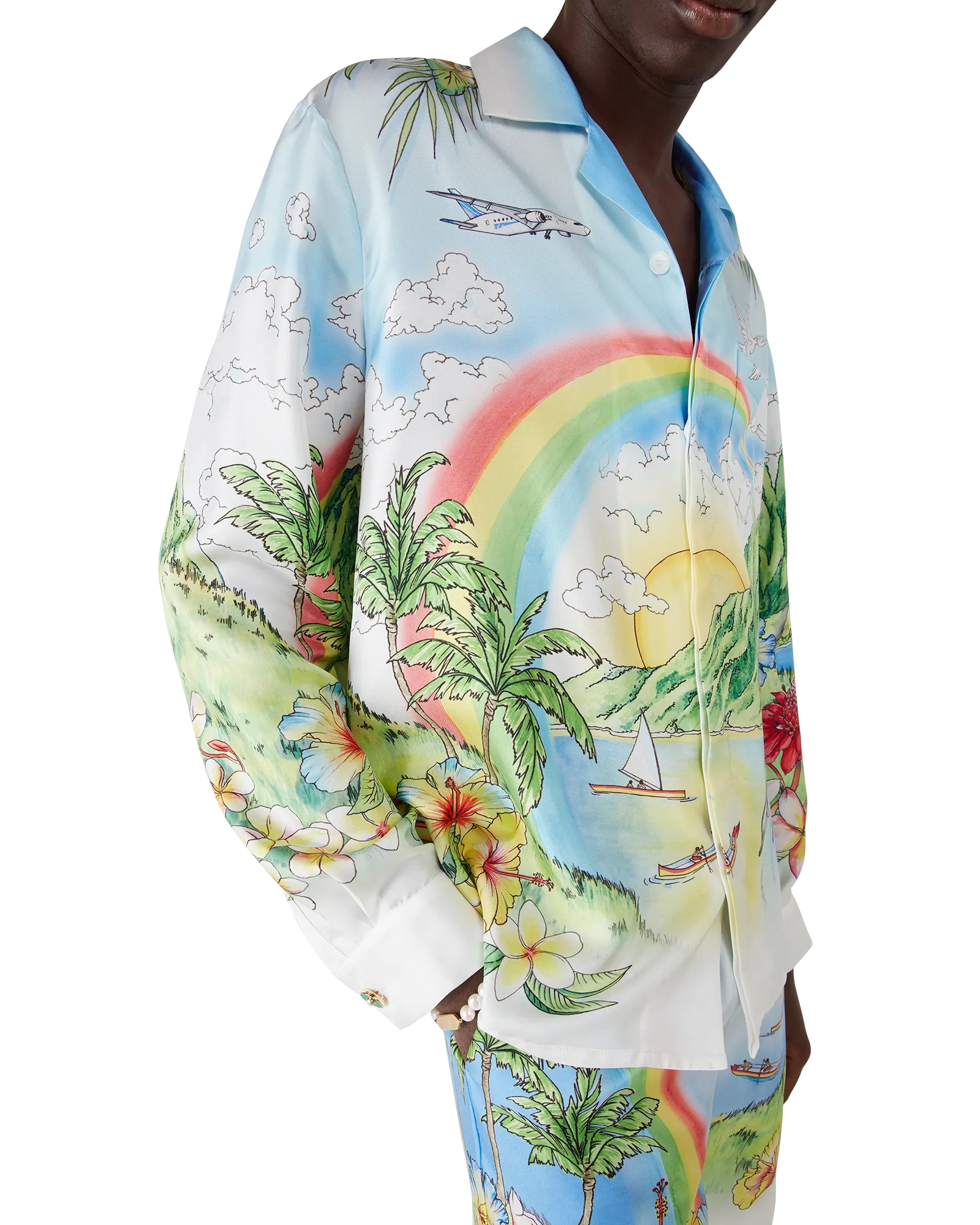 Aloha Long Sleeve Silk Shirt | Casablanca Paris | Image 5