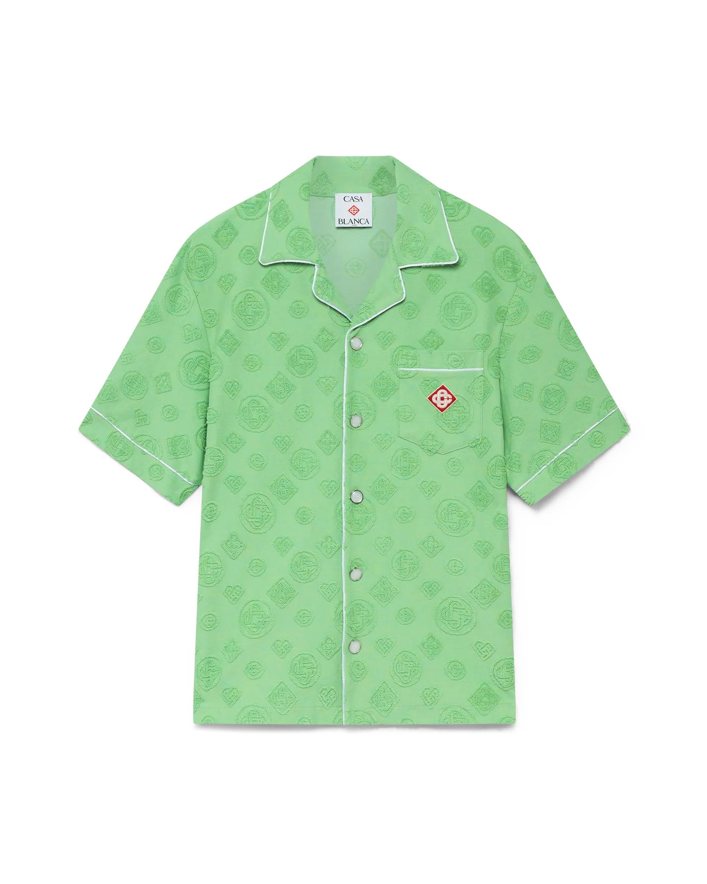 Towelling Monogram Short Sleeve Shirt | Casablanca Paris | Image 1