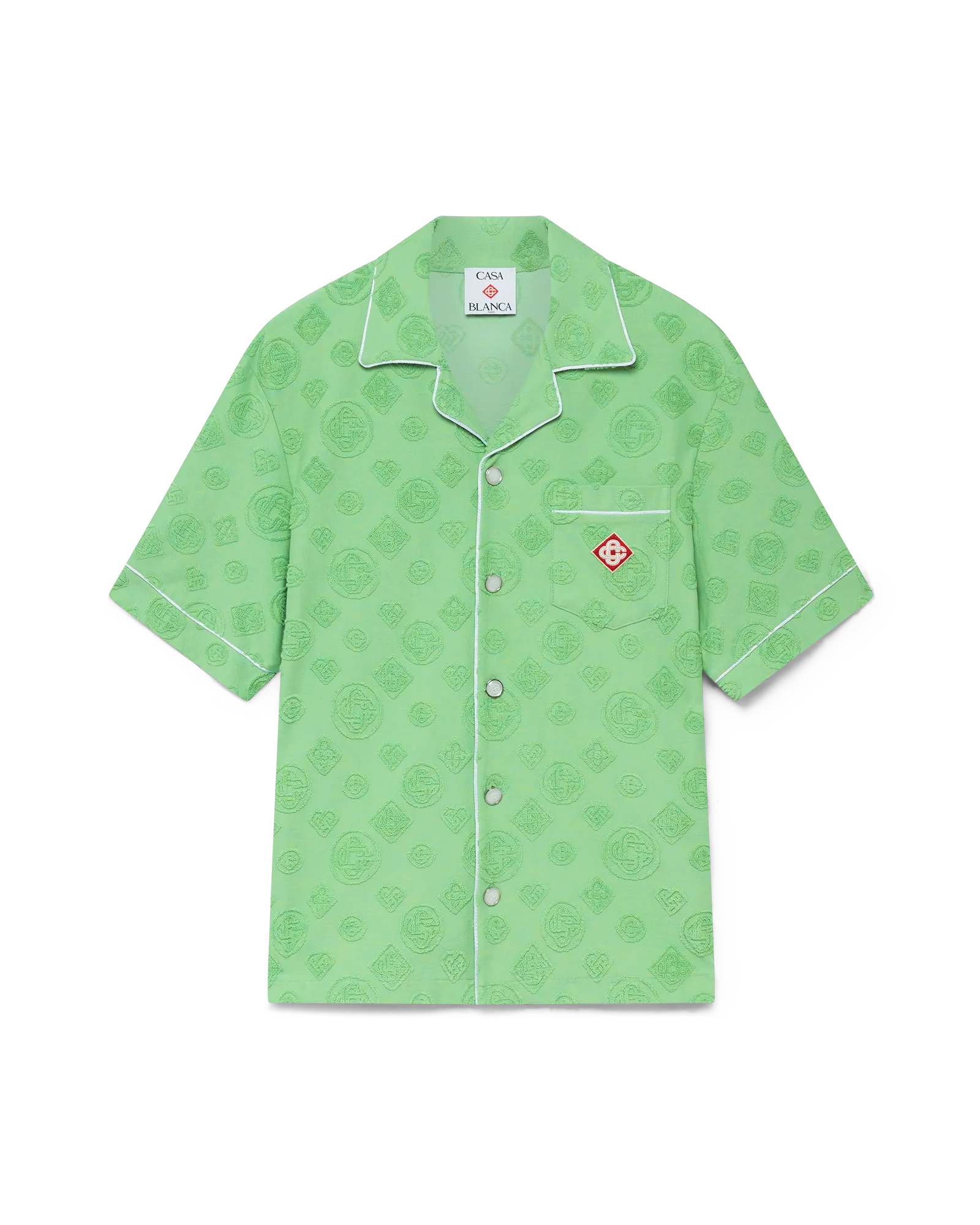 Towelling Monogram Short Sleeve Shirt | Casablanca Paris | Image 1