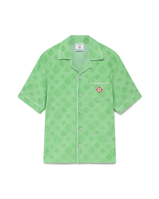 Towelling Monogram Short Sleeve Shirt | Casablanca Paris | Image 1