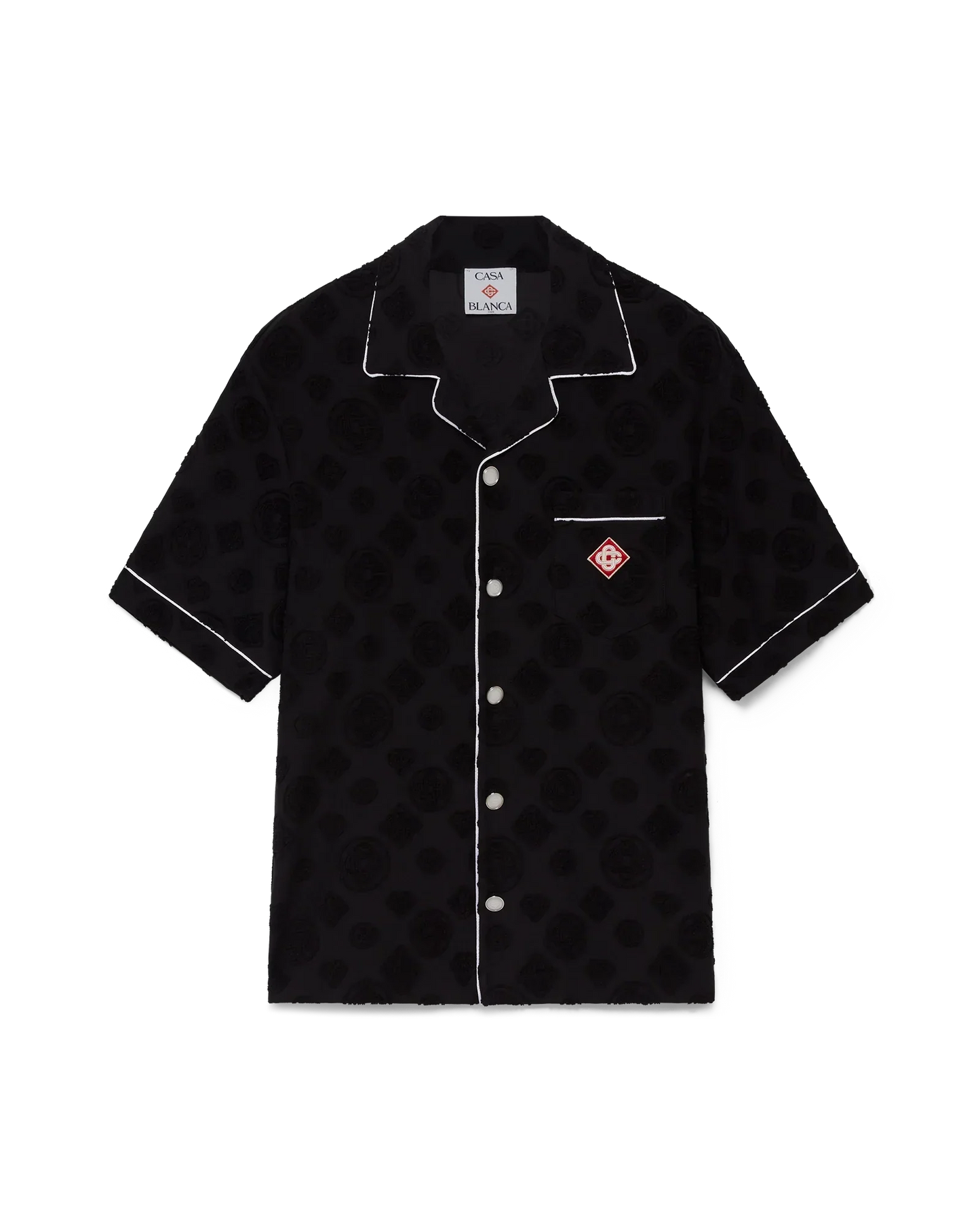 Towelling Monogram Short Sleeve Shirt | Casablanca Paris | Image 1