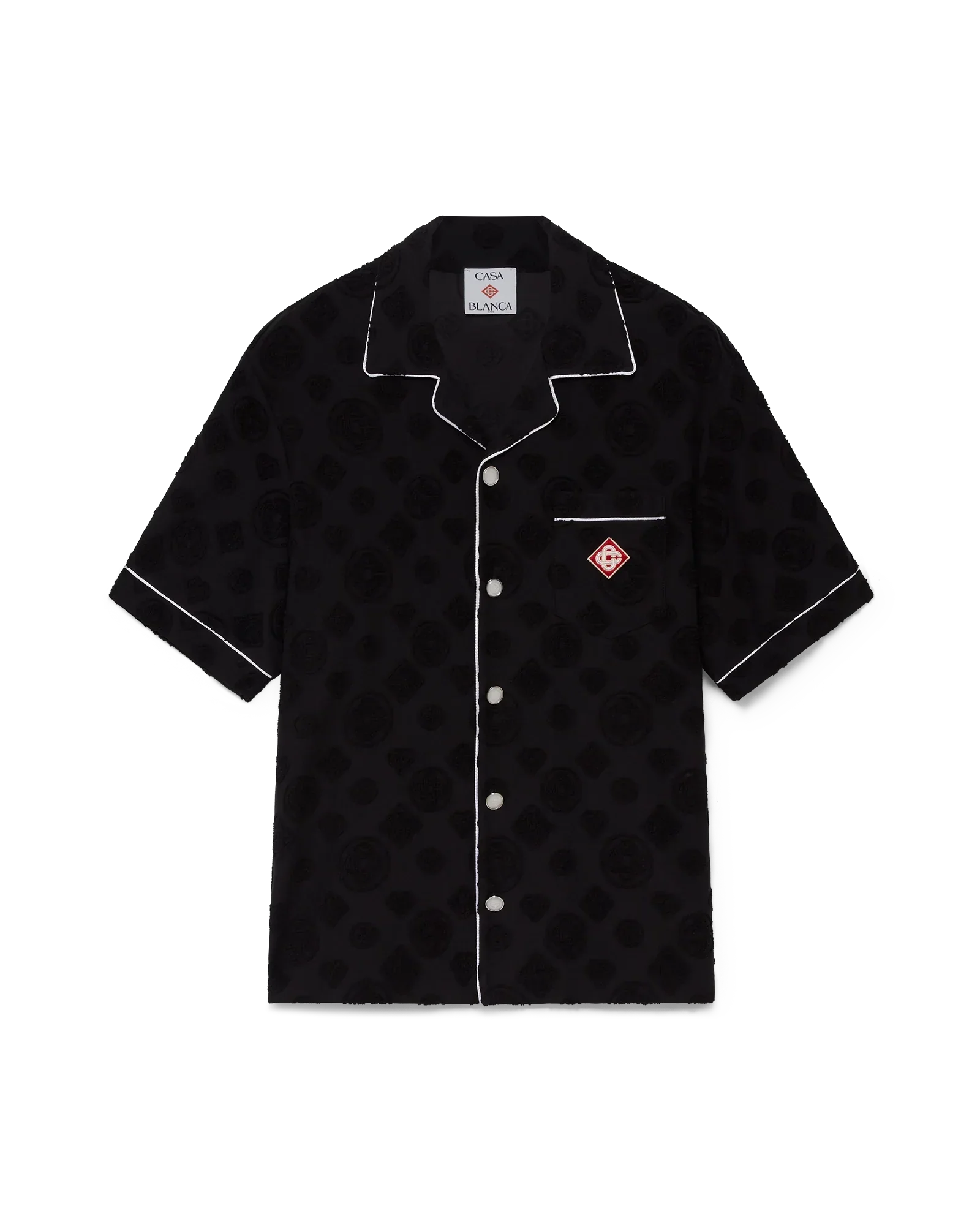 Towelling Monogram Short Sleeve Shirt | Casablanca Paris | Image 1