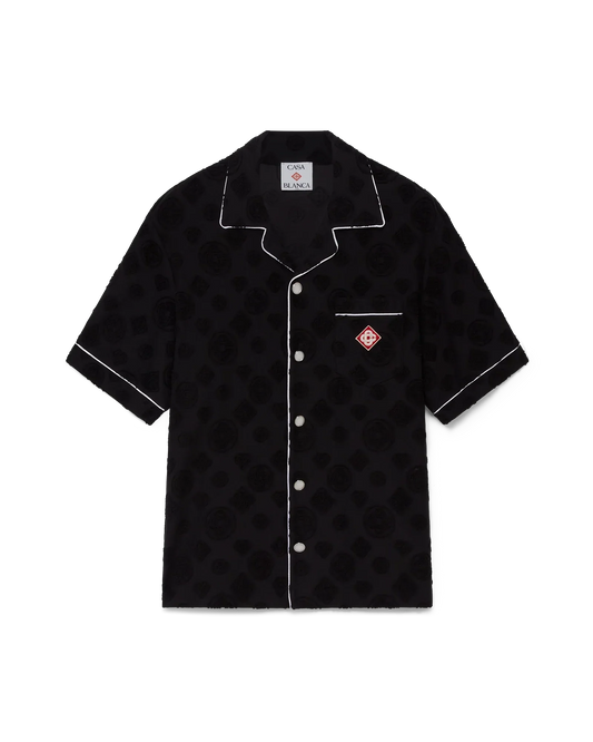 Towelling Monogram Short Sleeve Shirt | Casablanca Paris | Image 1