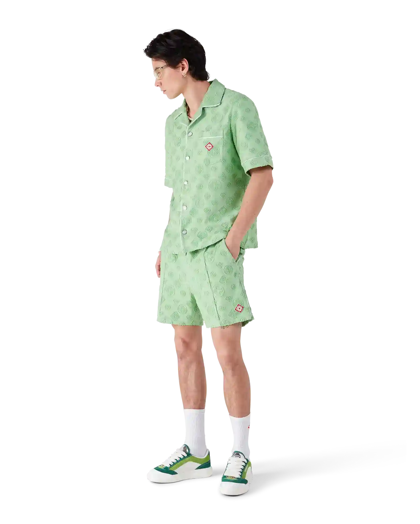Towelling Monogram Short Sleeve Shirt | Casablanca Paris | Image 2