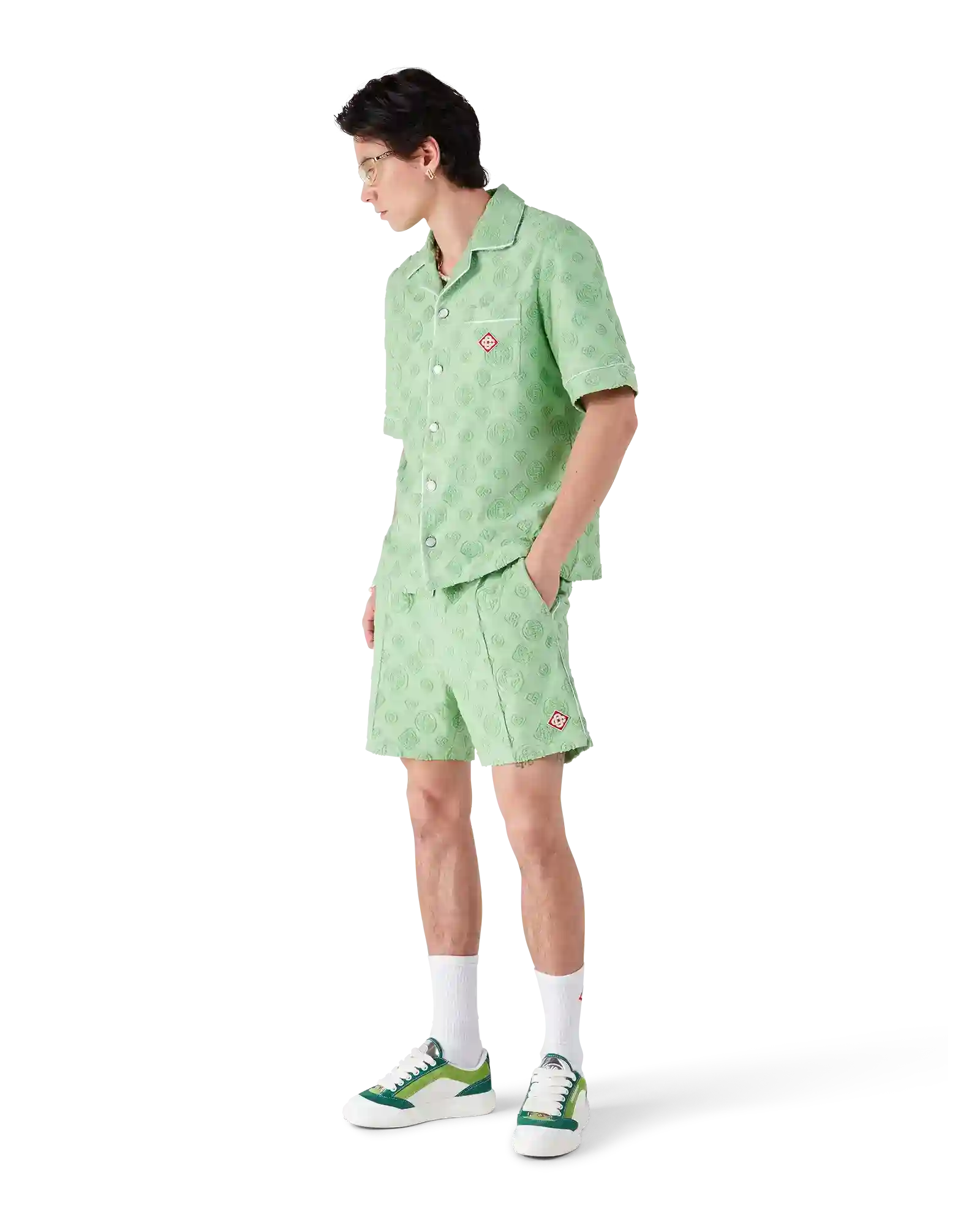 Towelling Monogram Short Sleeve Shirt | Casablanca Paris | Image 2