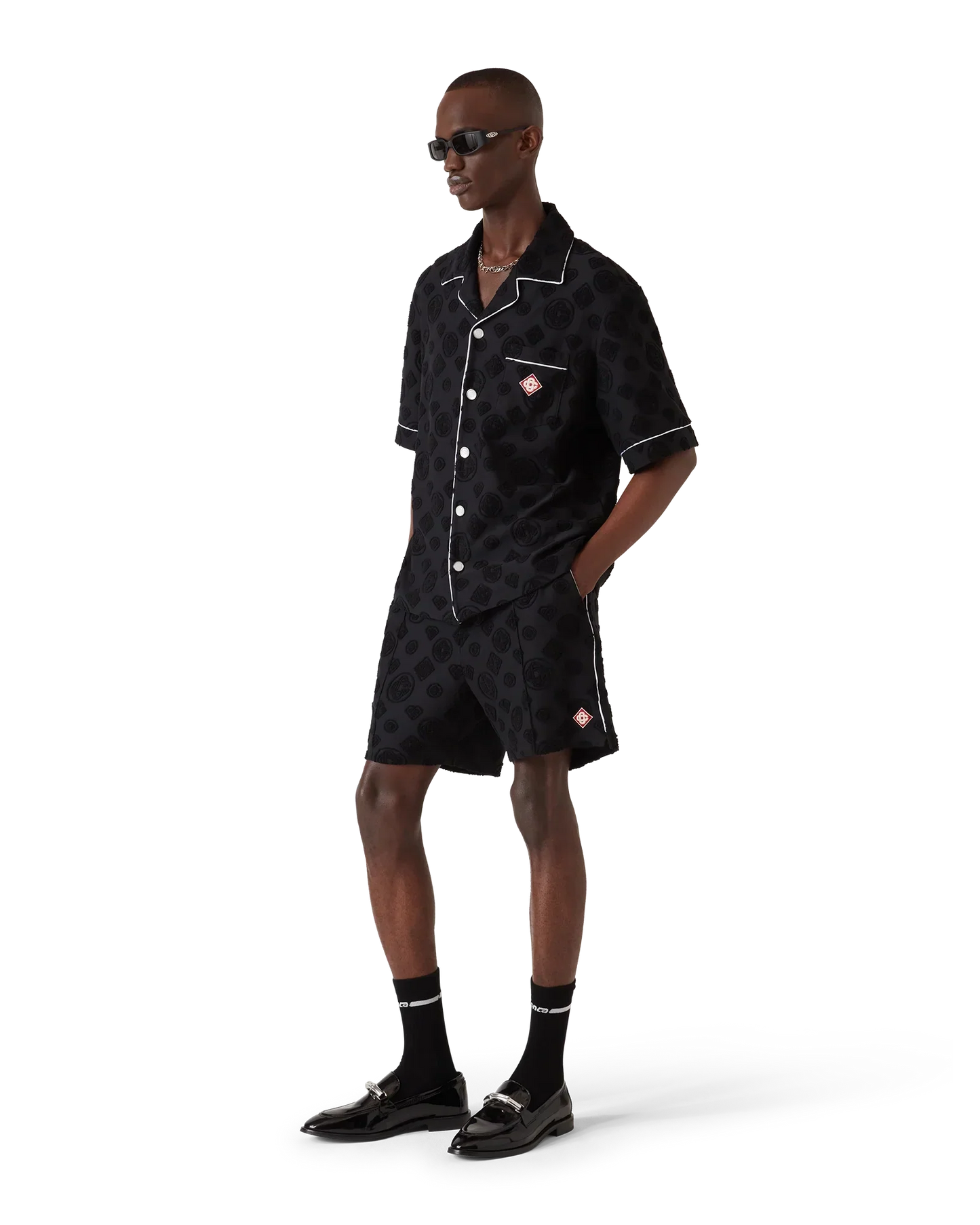 Towelling Monogram Short Sleeve Shirt | Casablanca Paris | Image 2