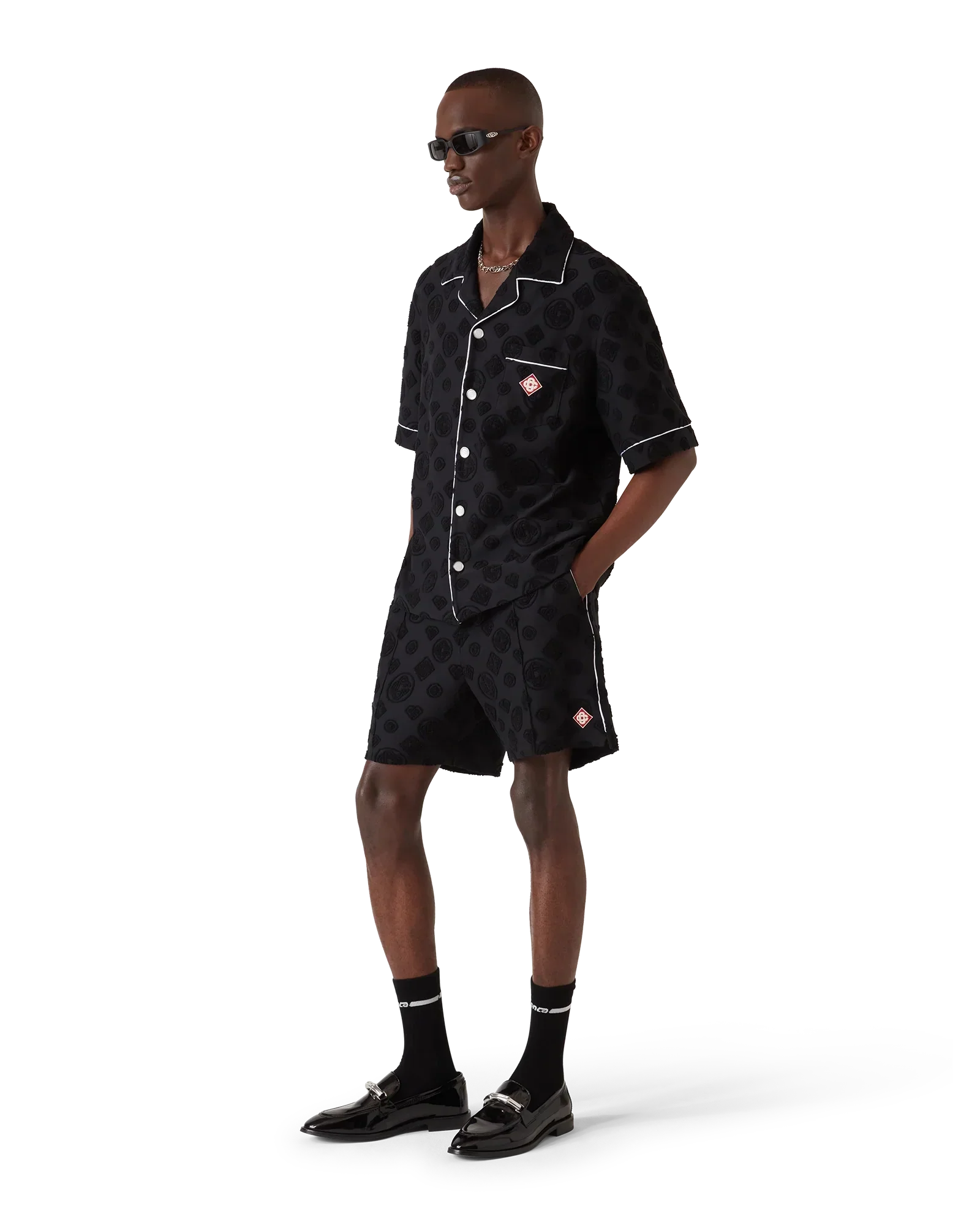 Towelling Monogram Short Sleeve Shirt | Casablanca Paris | Image 2