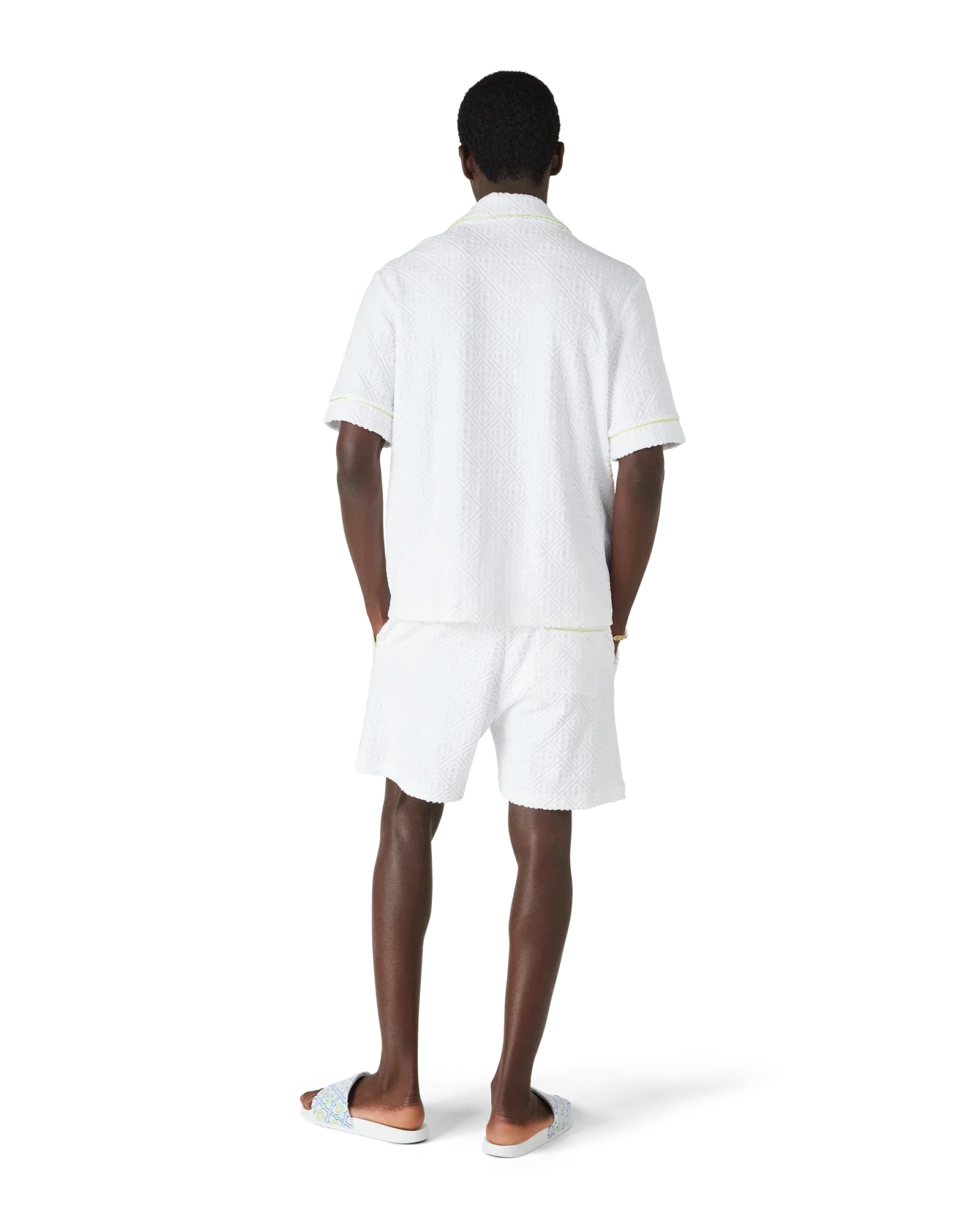 White Short Sleeve Towelling Shirt | Casablanca Paris | Image 4