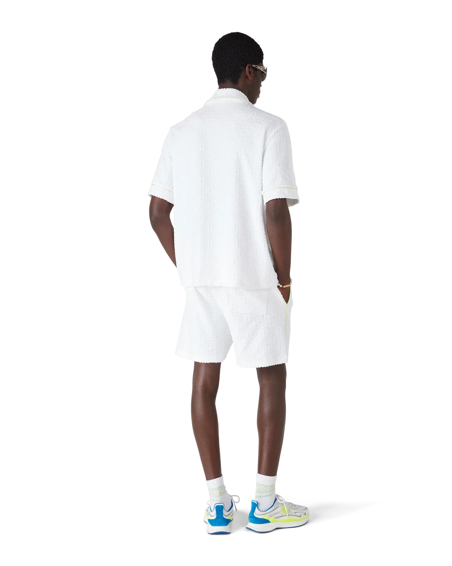 White Short Sleeve Towelling Shirt | Casablanca Paris | Image 5