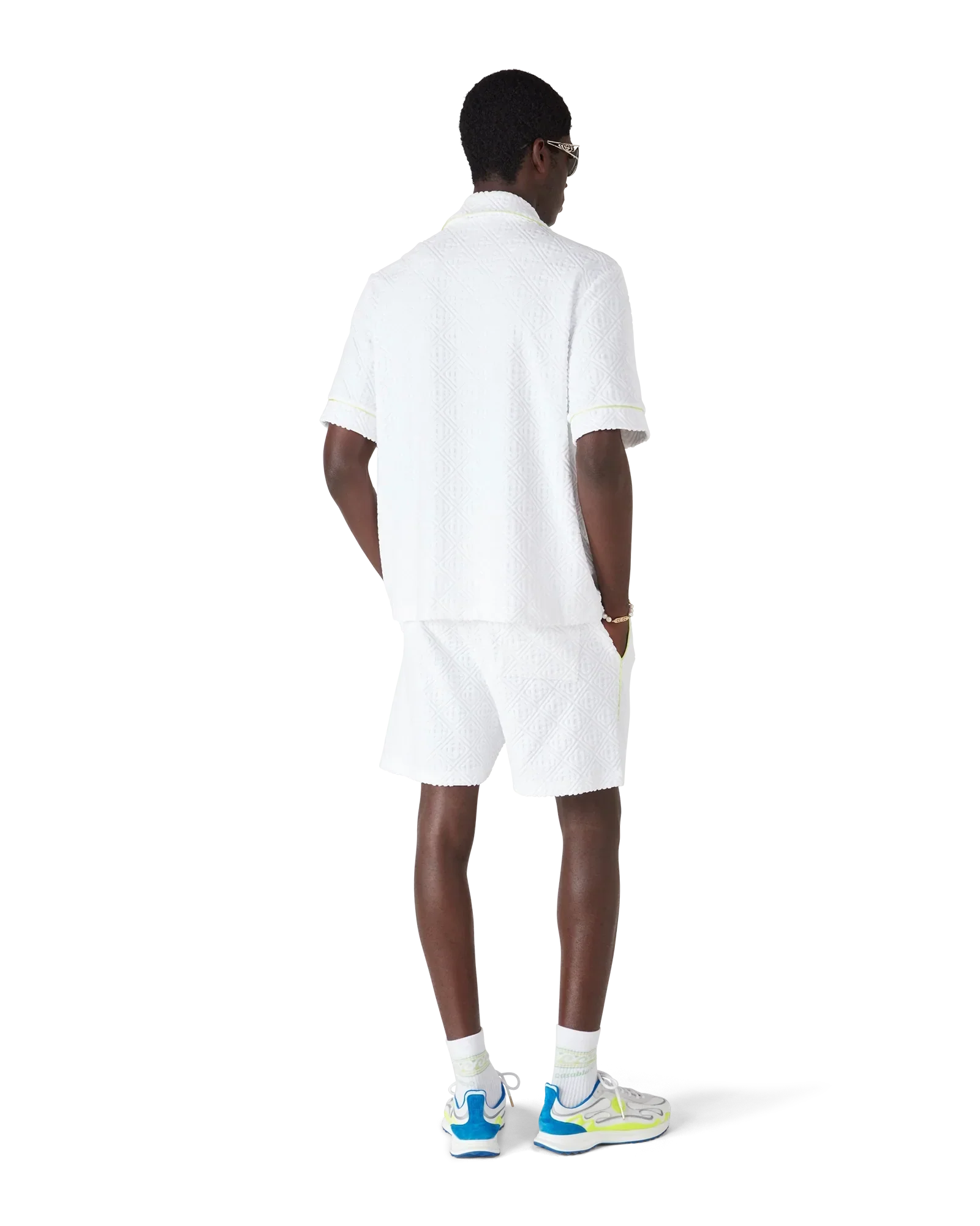 White Short Sleeve Towelling Shirt | Casablanca Paris | Image 5