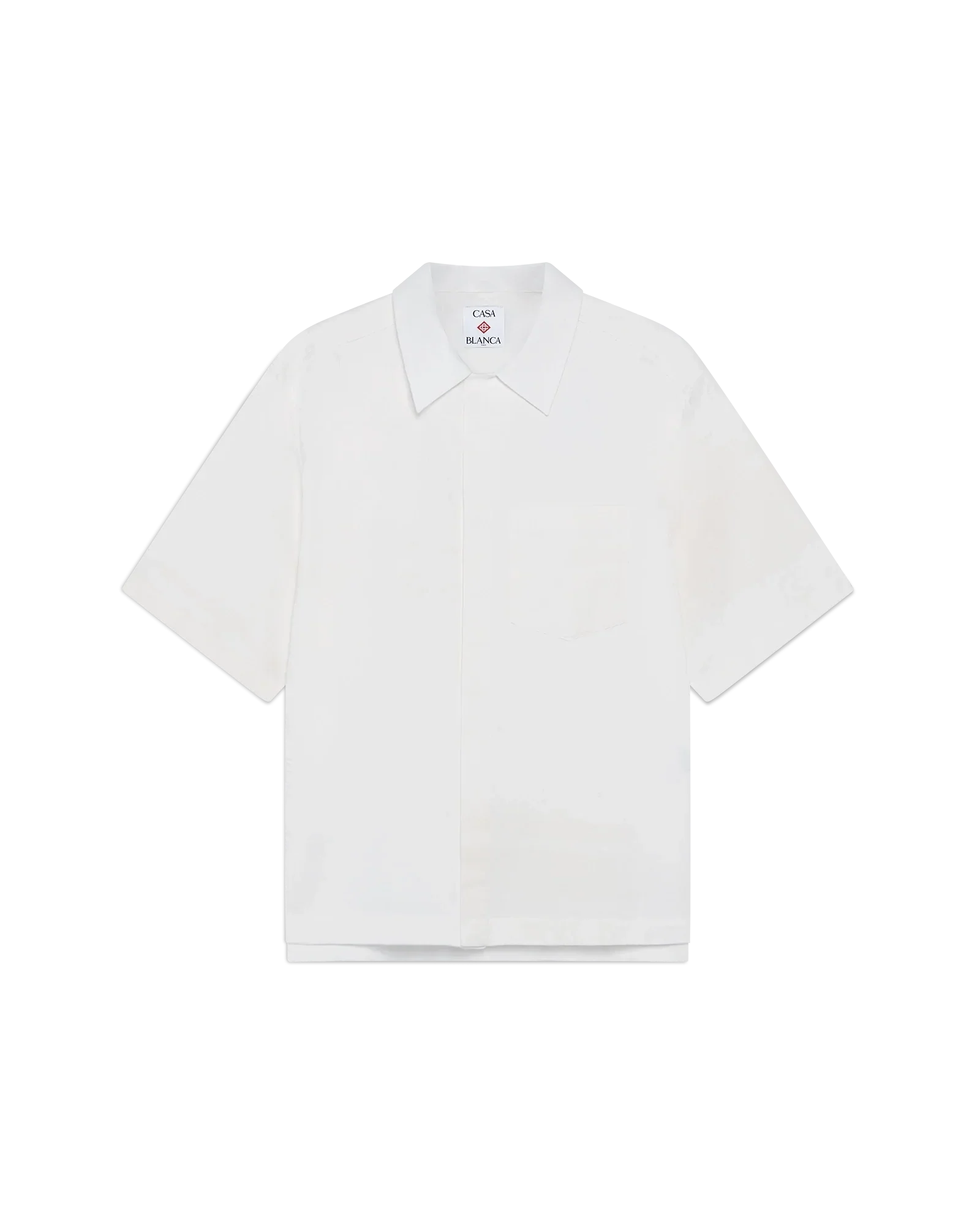 White Monogram Short Sleeve Shirt | Casablanca Paris | Image 1