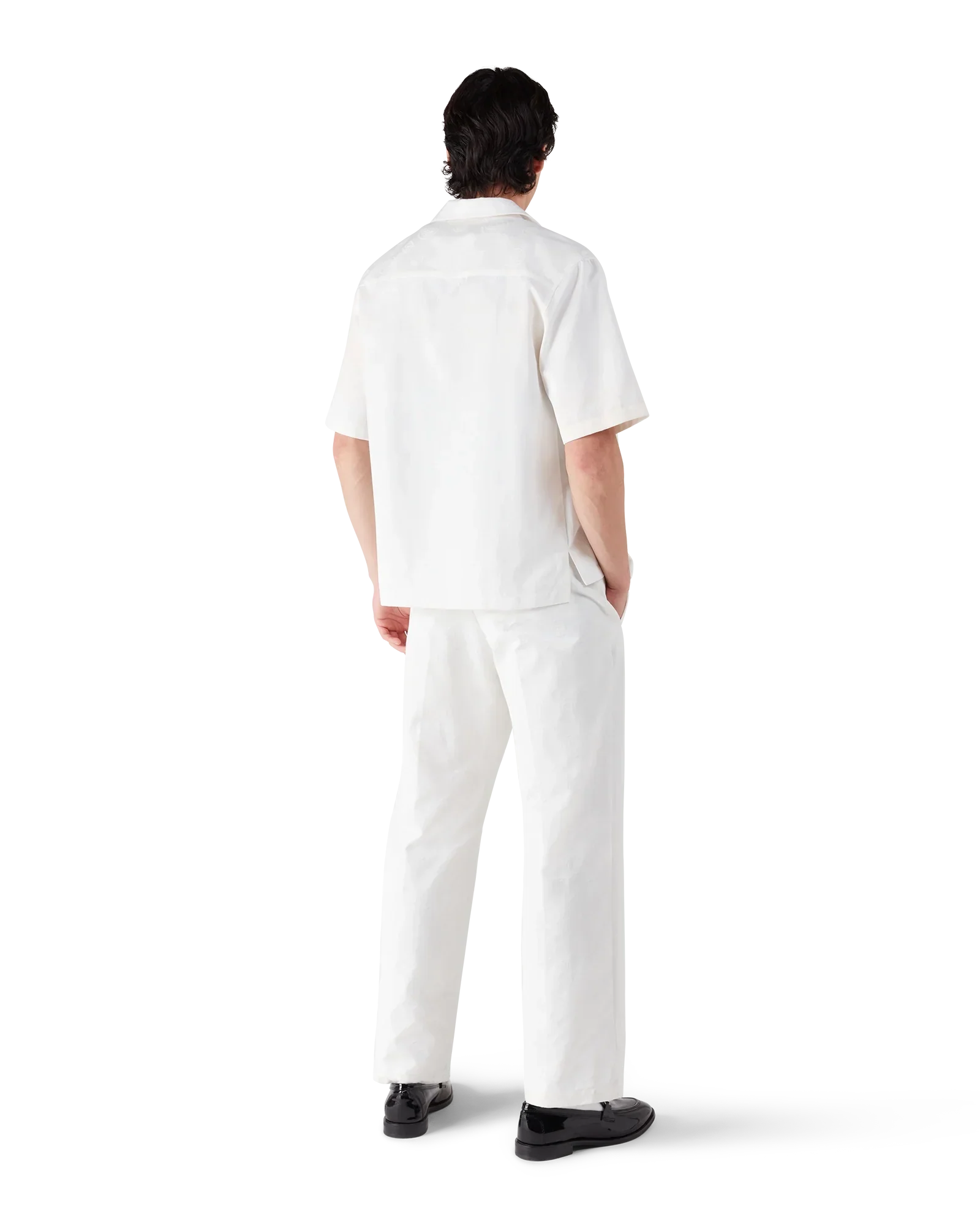 White Monogram Short Sleeve Shirt | Casablanca Paris | Image 3