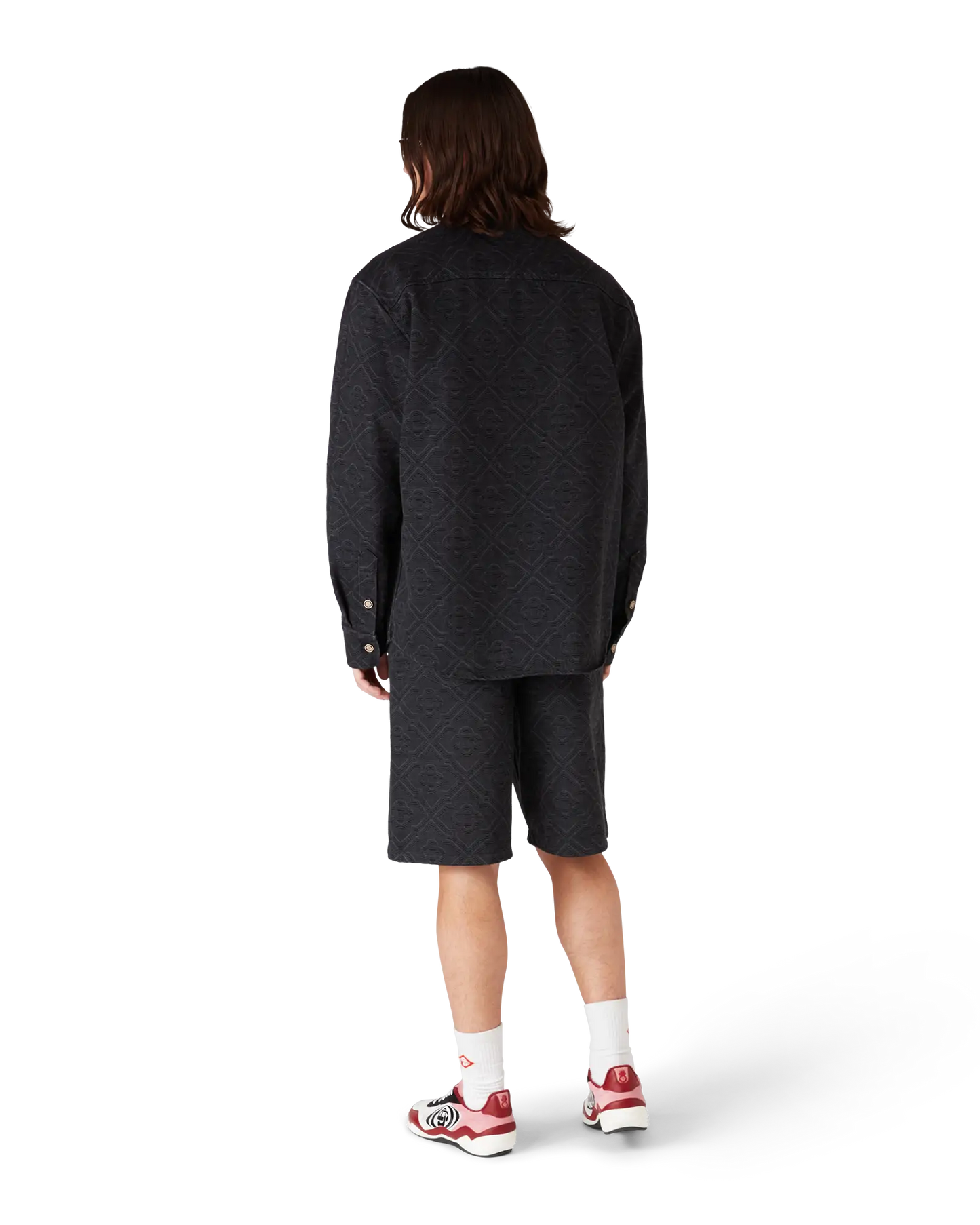 Black Laser Long Sleeve Denim Shirt | Casablanca Paris | Image 3