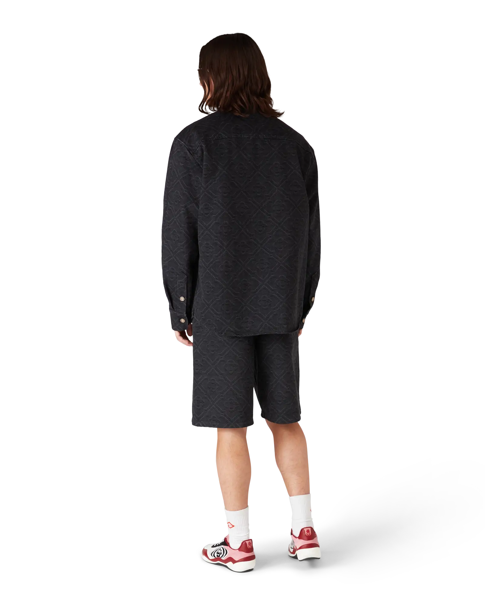 Black Laser Long Sleeve Denim Shirt | Casablanca Paris | Image 3