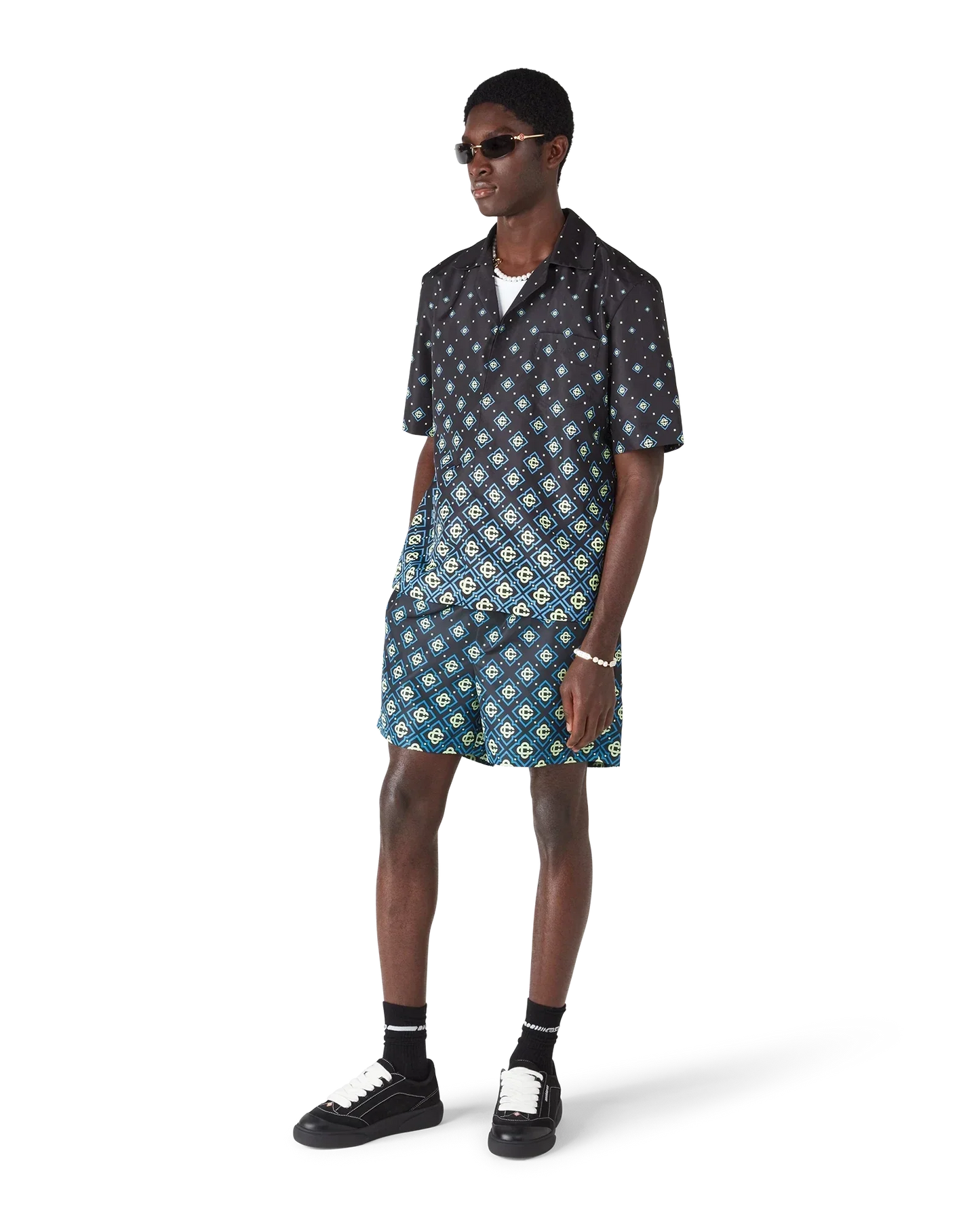 Degrade Monogram Short Sleeve Swimwear | Casablanca Paris | Image 2