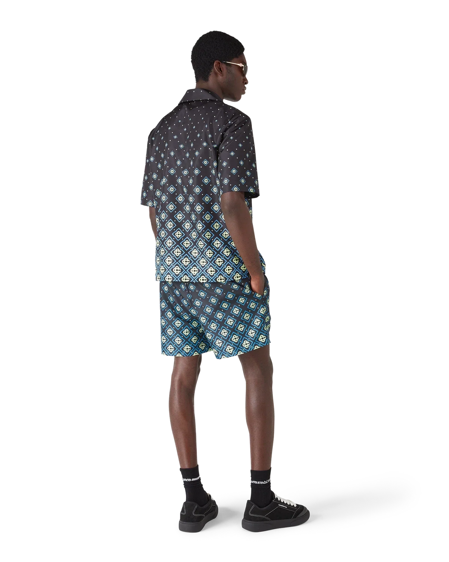 Degrade Monogram Short Sleeve Swimwear | Casablanca Paris | Image 3