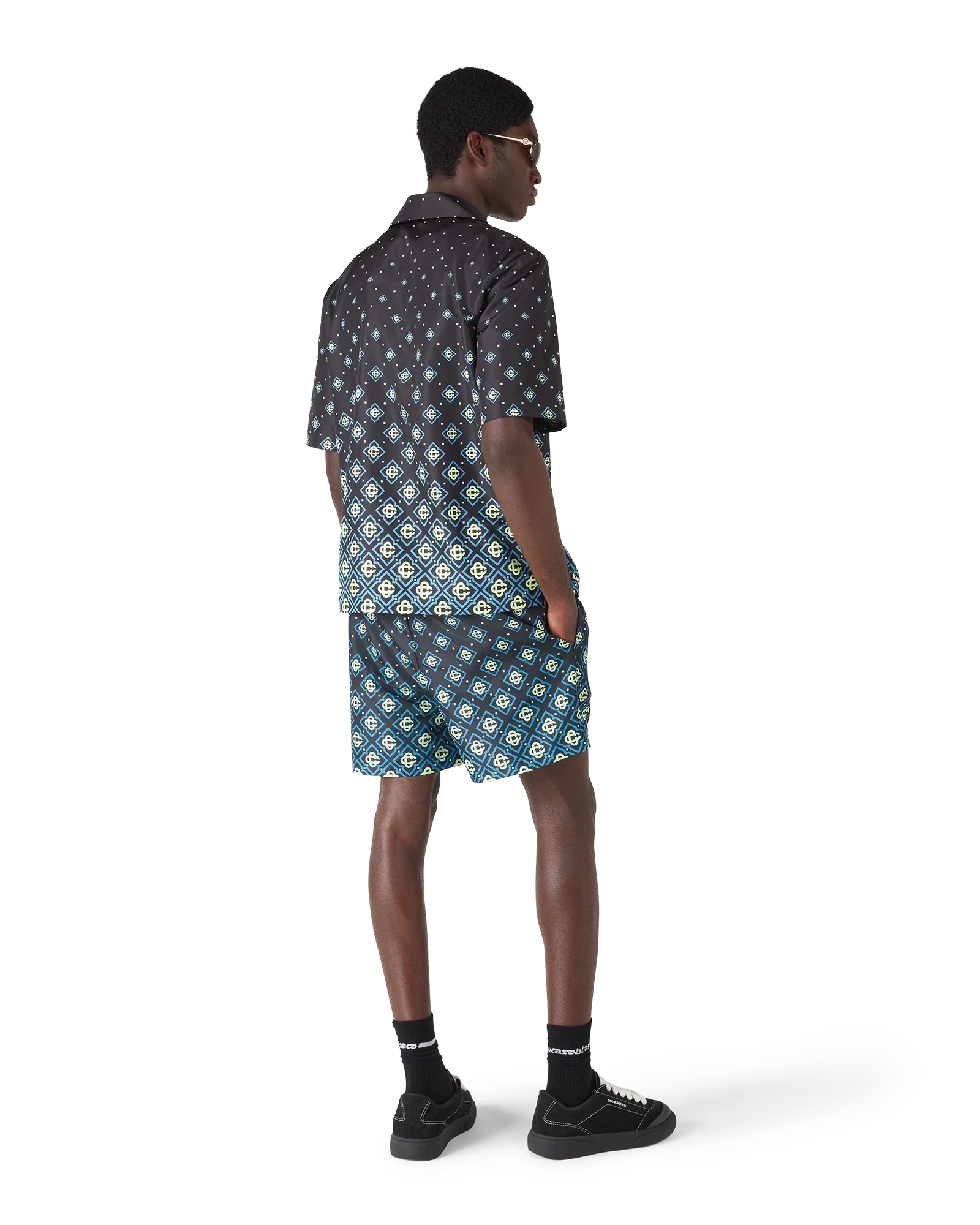 Degrade Monogram Short Sleeve Swimwear | Casablanca Paris | Image 3
