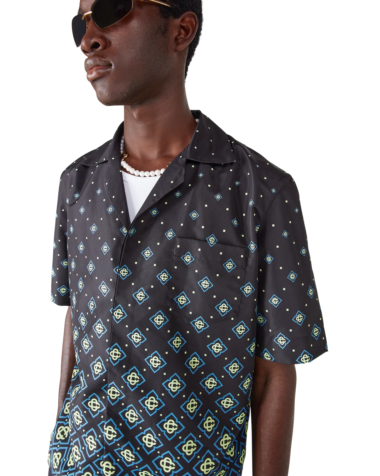 Degrade Monogram Short Sleeve Swimwear | Casablanca Paris | Image 5
