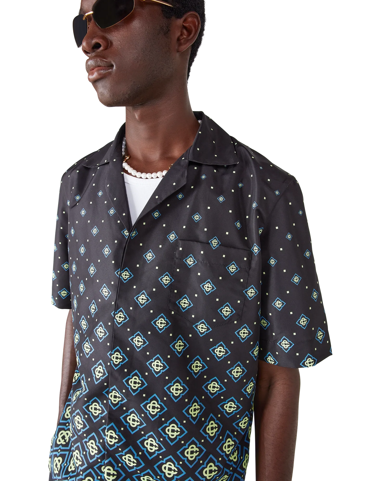 Degrade Monogram Short Sleeve Swimwear | Casablanca Paris | Image 5