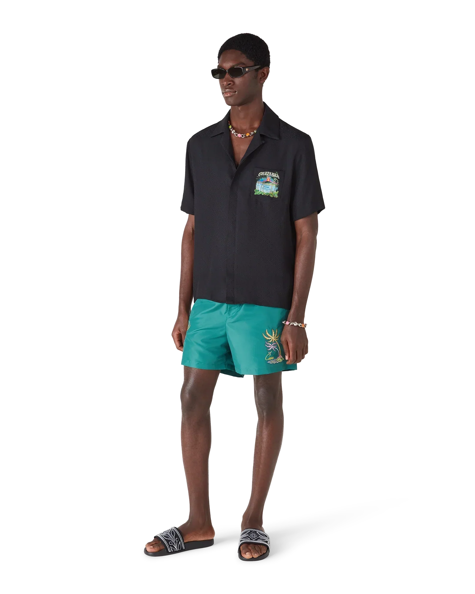 Casa Embroidery Swim Shorts | Casablanca Paris | Image 2