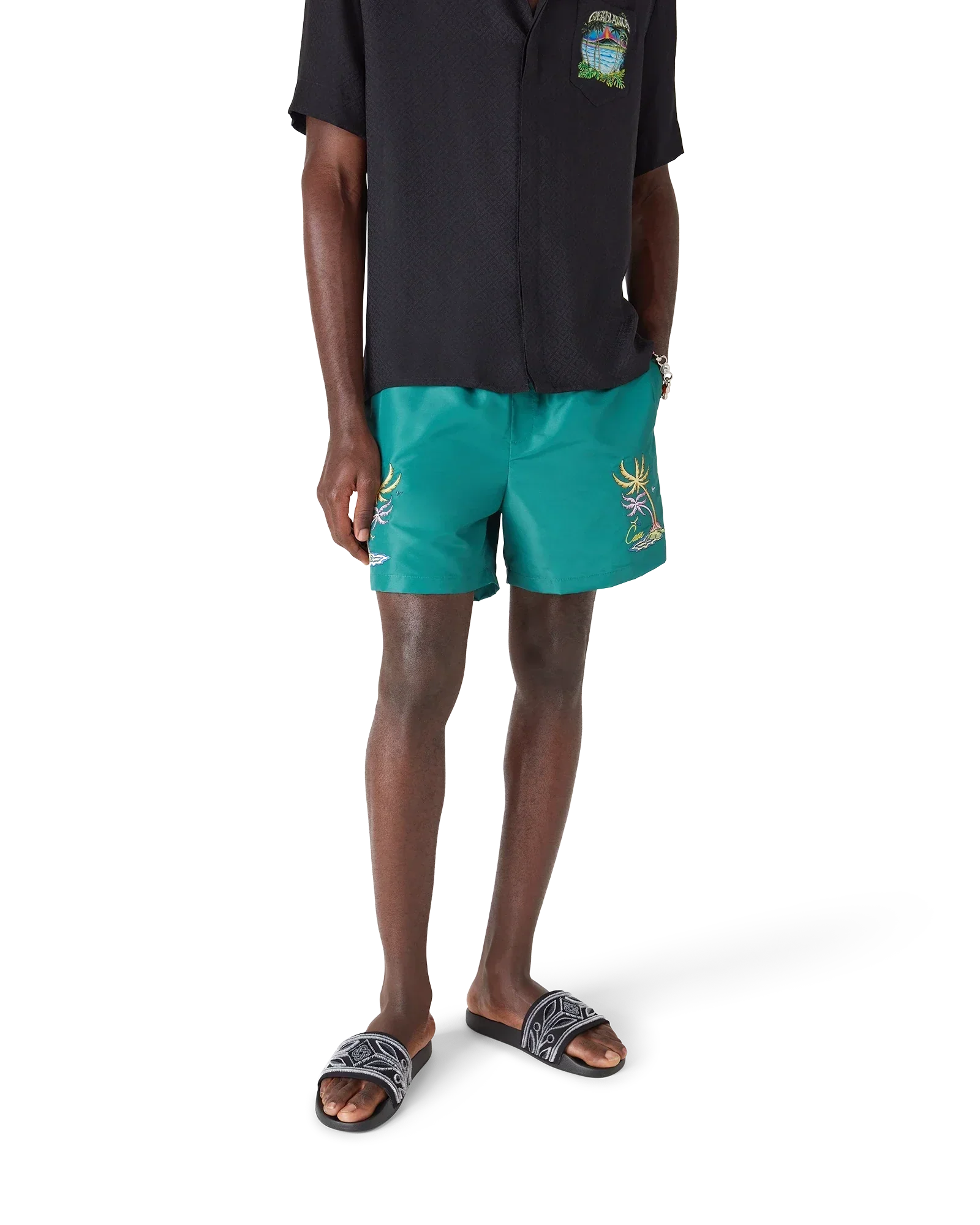 Casa Embroidery Swim Shorts | Casablanca Paris | Image 4