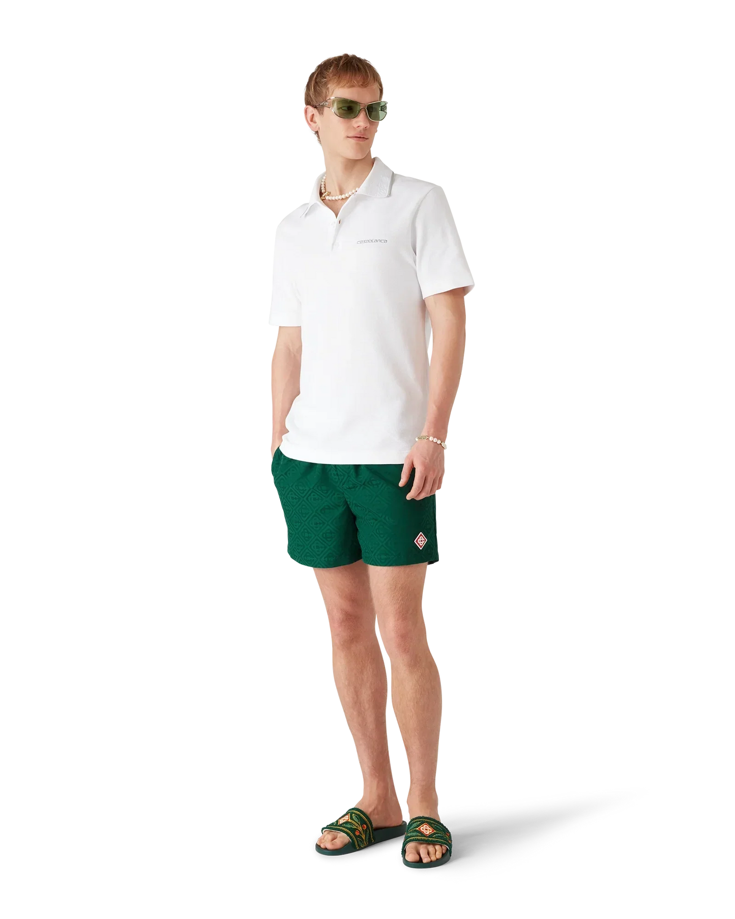 Monogram Jacquard Swim Shorts | Casablanca Paris | Image 3
