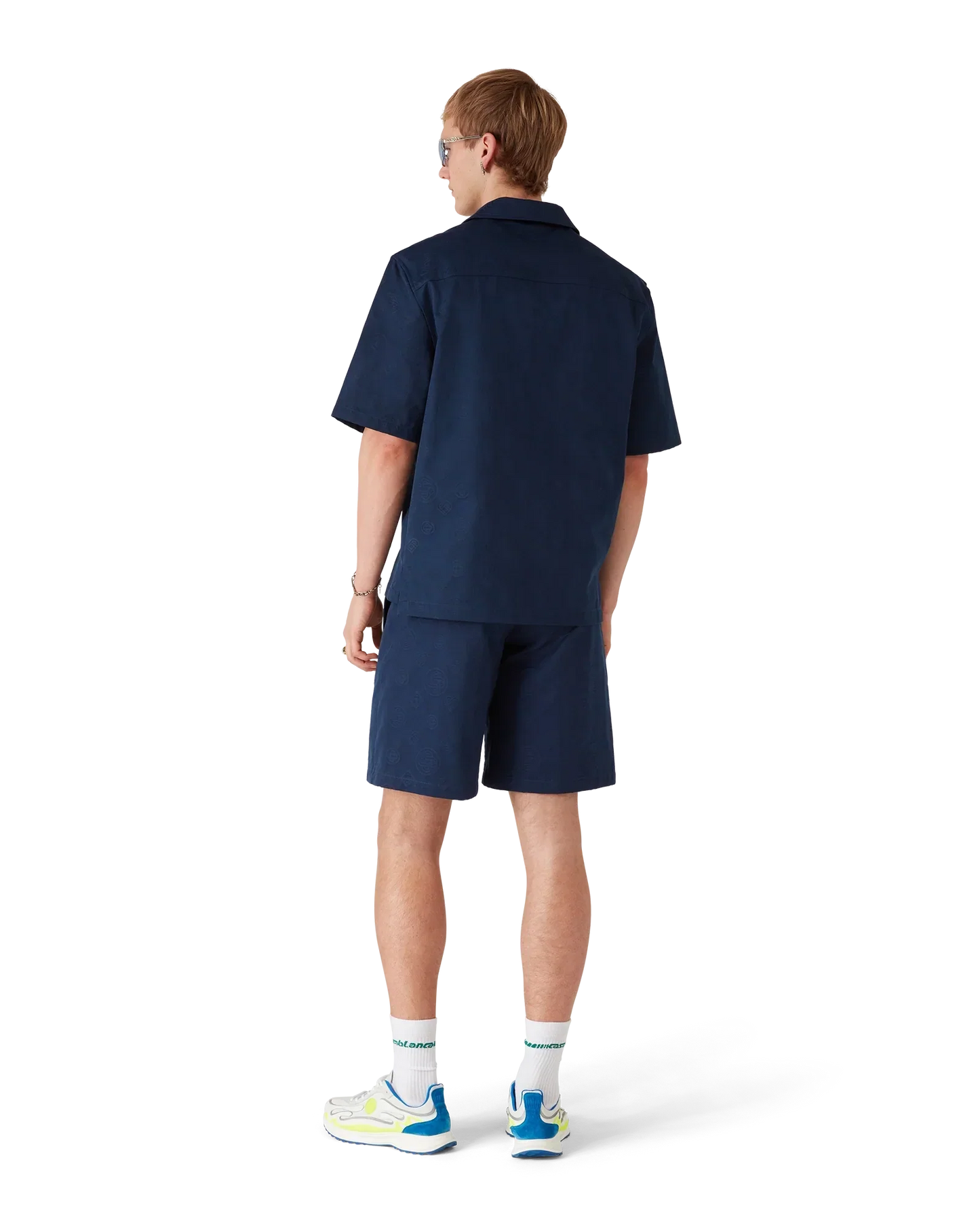 Navy Monogram Shorts | Casablanca Paris | Image 3