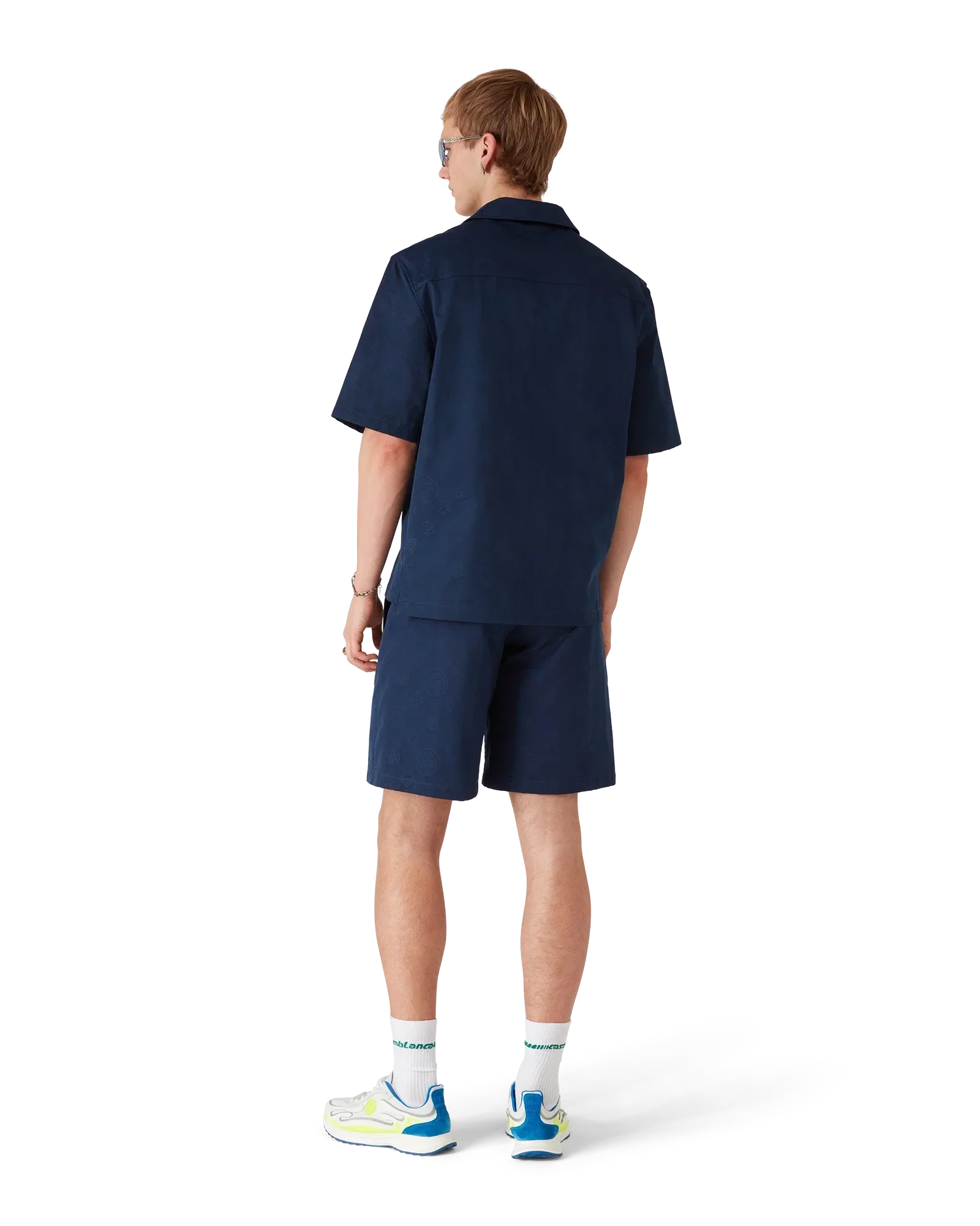 Navy Monogram Shorts | Casablanca Paris | Image 3