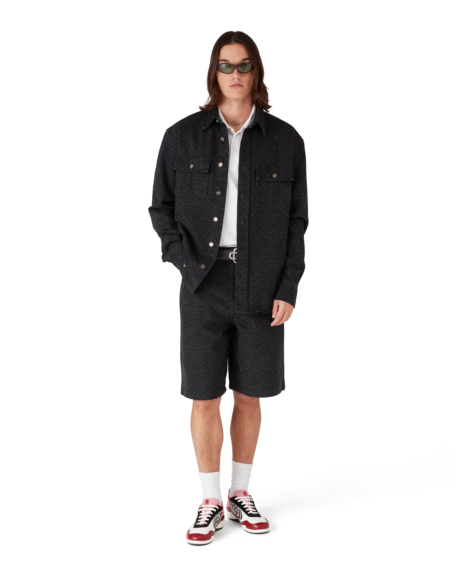 Laser Monogram Denim Shorts | Casablanca Paris | Image 2