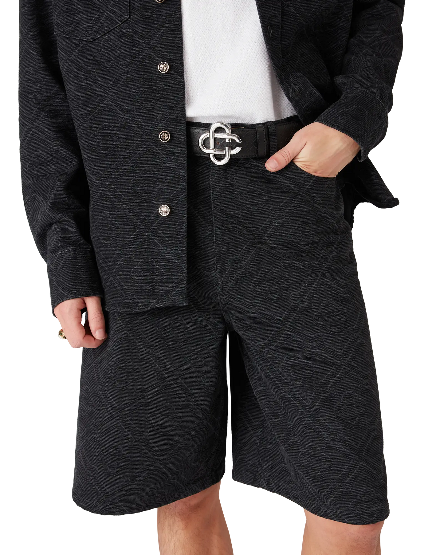 Laser Monogram Denim Shorts | Casablanca Paris | Image 4
