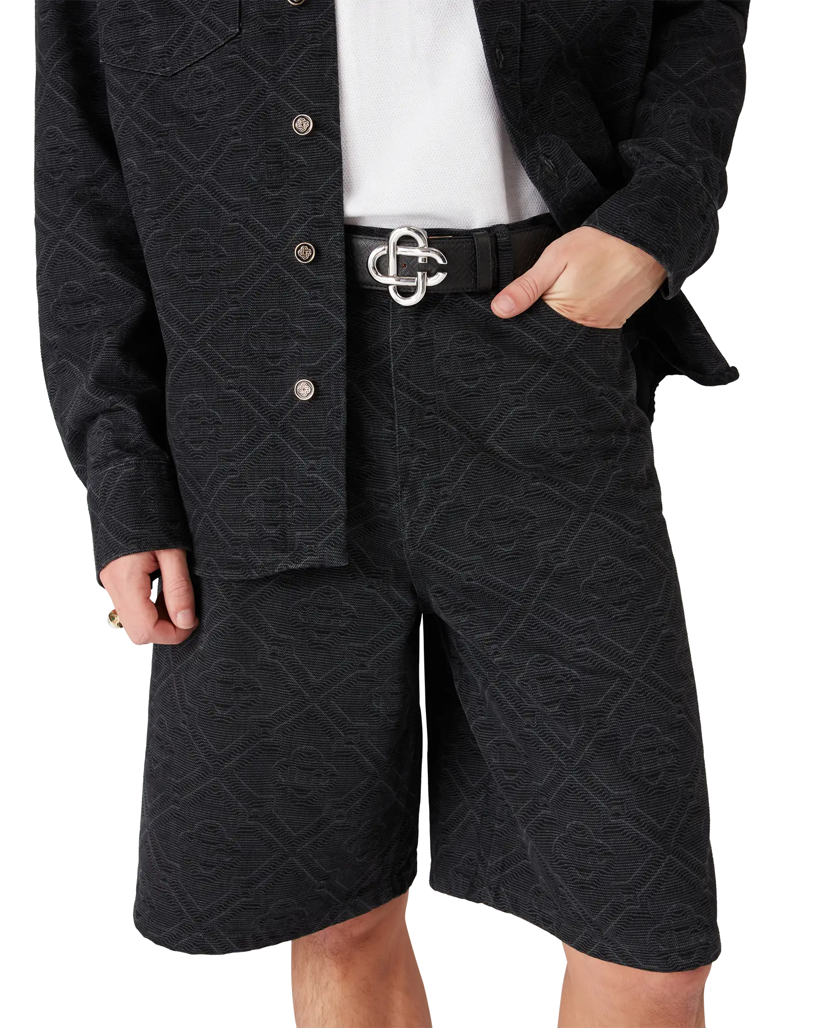 Laser Monogram Denim Shorts | Casablanca Paris | Image 4