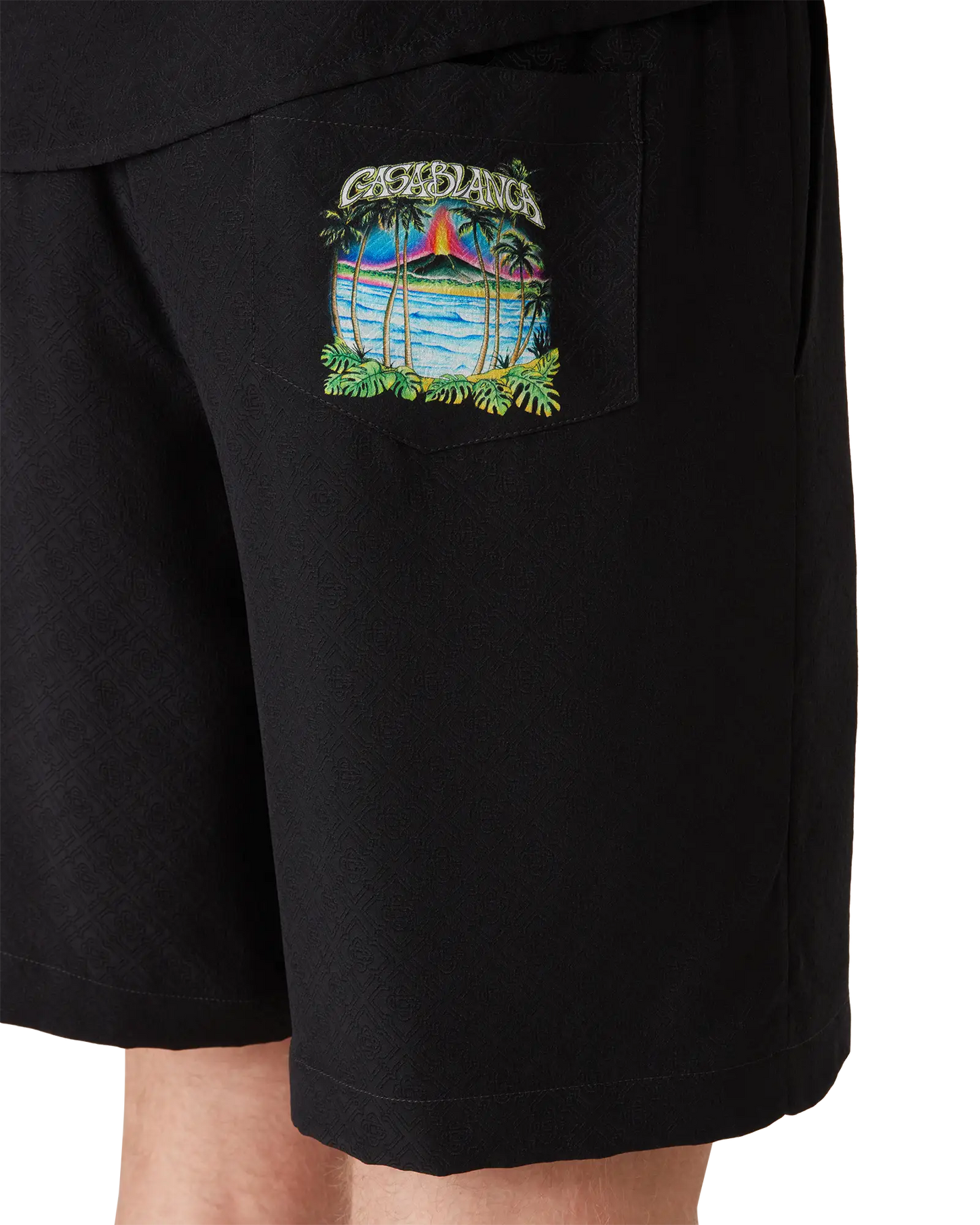 Volcano Jacquard Silk Shorts | Casablanca Paris | Image 5